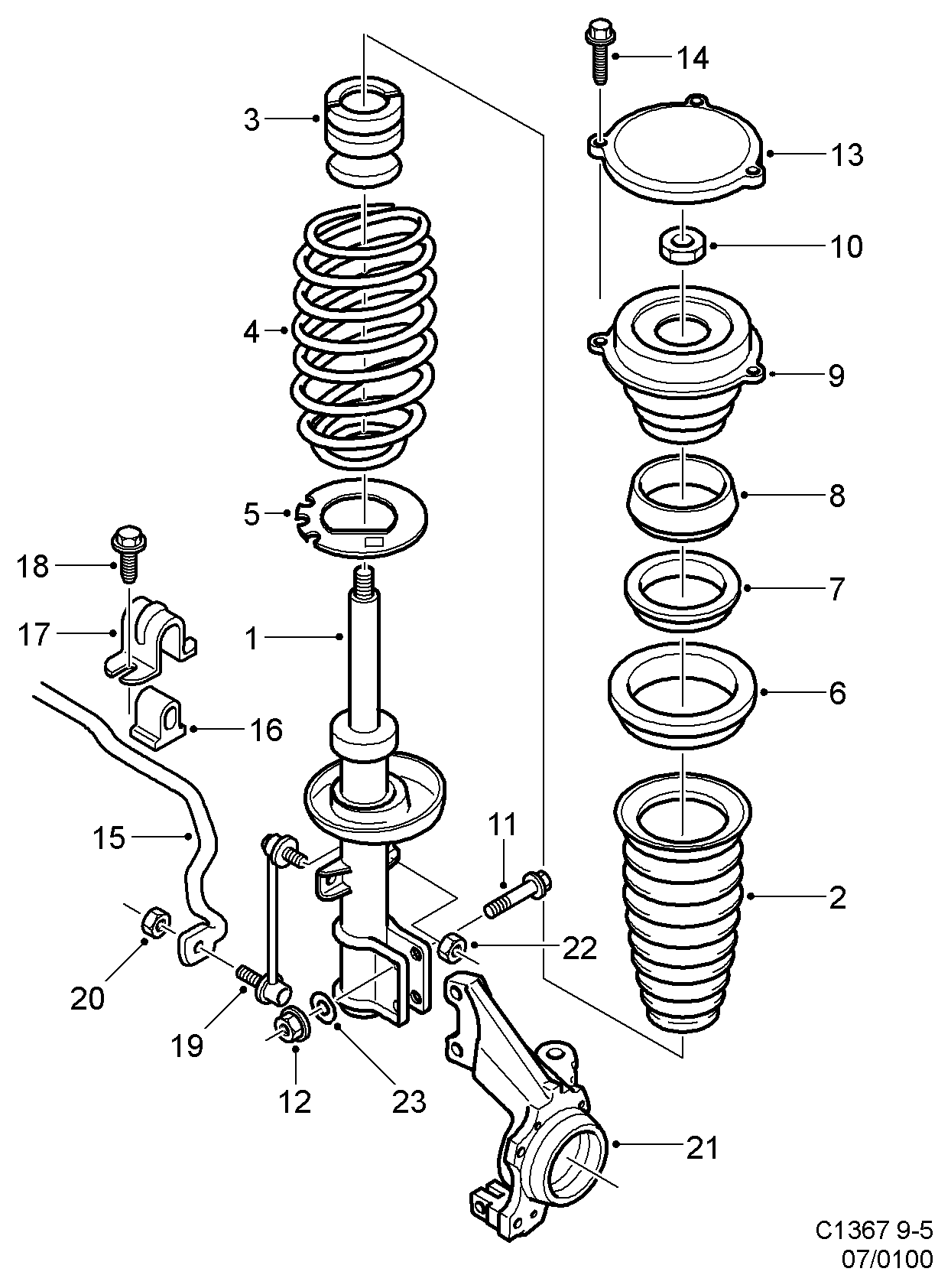 Opel 46 86 606 - Asta/Puntone, Stabilizzatore www.autoricambit.com