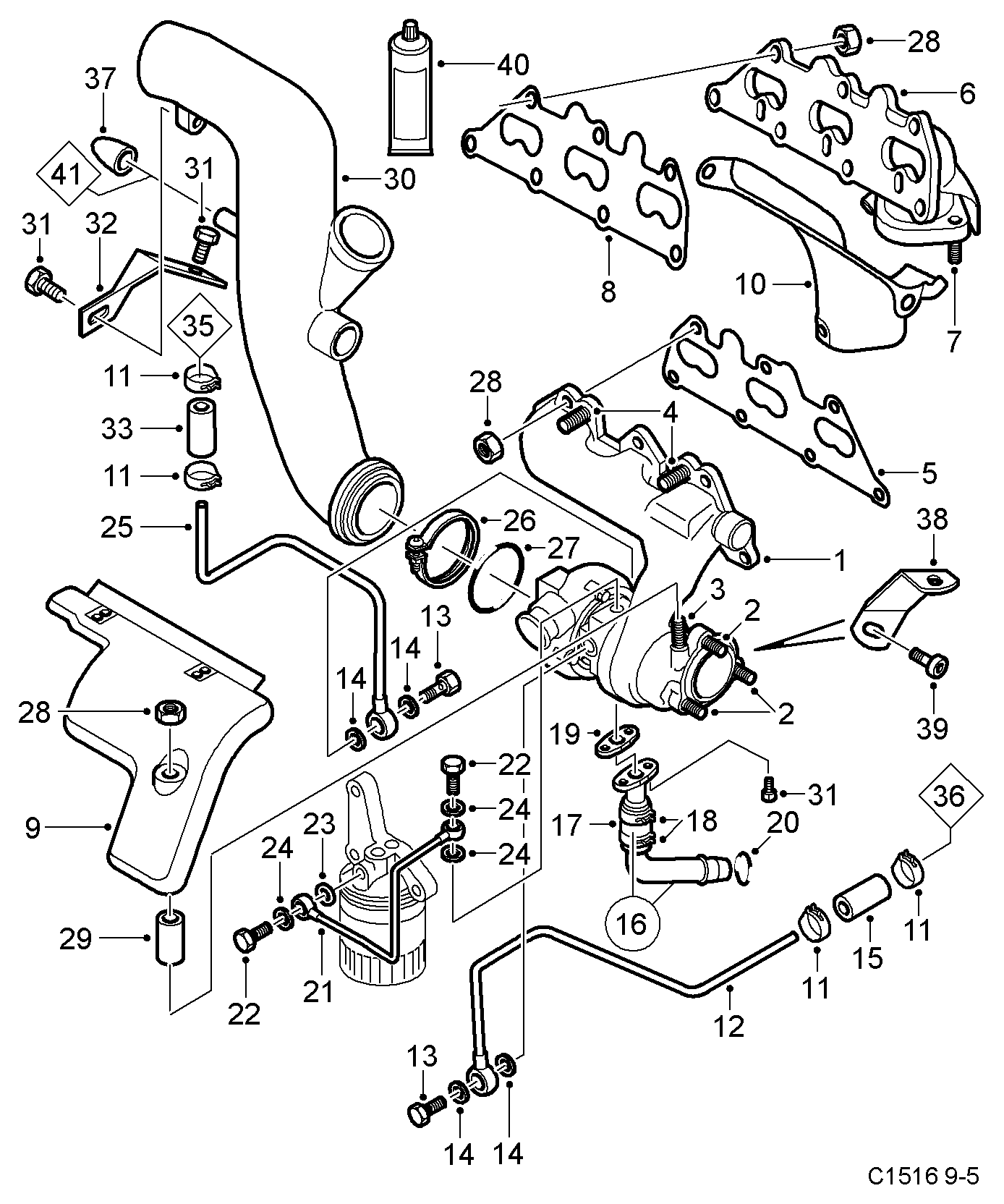 Opel 4770954 - Guarnizione, Collettore gas scarico www.autoricambit.com