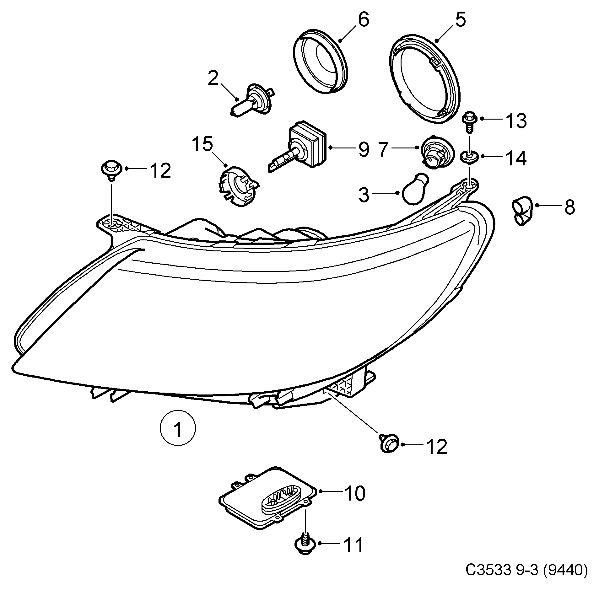 Cadillac 93175452 - Lampadina, Faro di profondità www.autoricambit.com