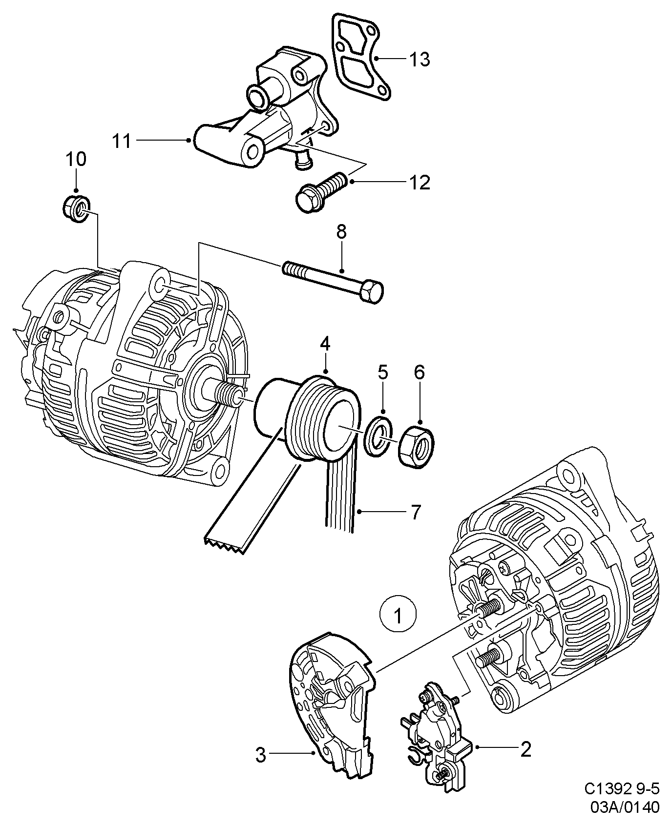 SAAB 55 49 555 - Alternatore www.autoricambit.com