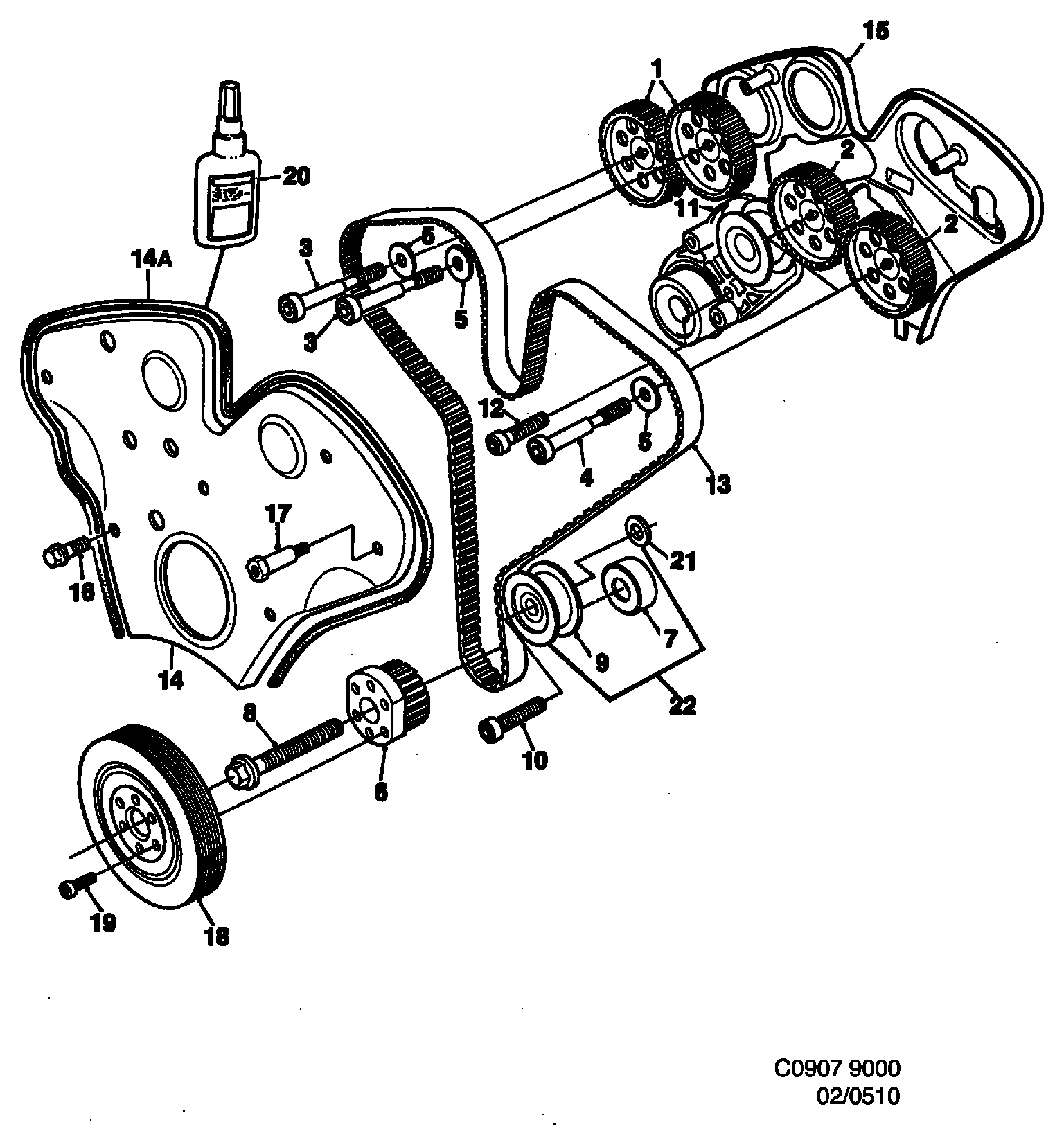 Opel 90529188 - Galoppino/Guidacinghia, Cinghia dentata www.autoricambit.com