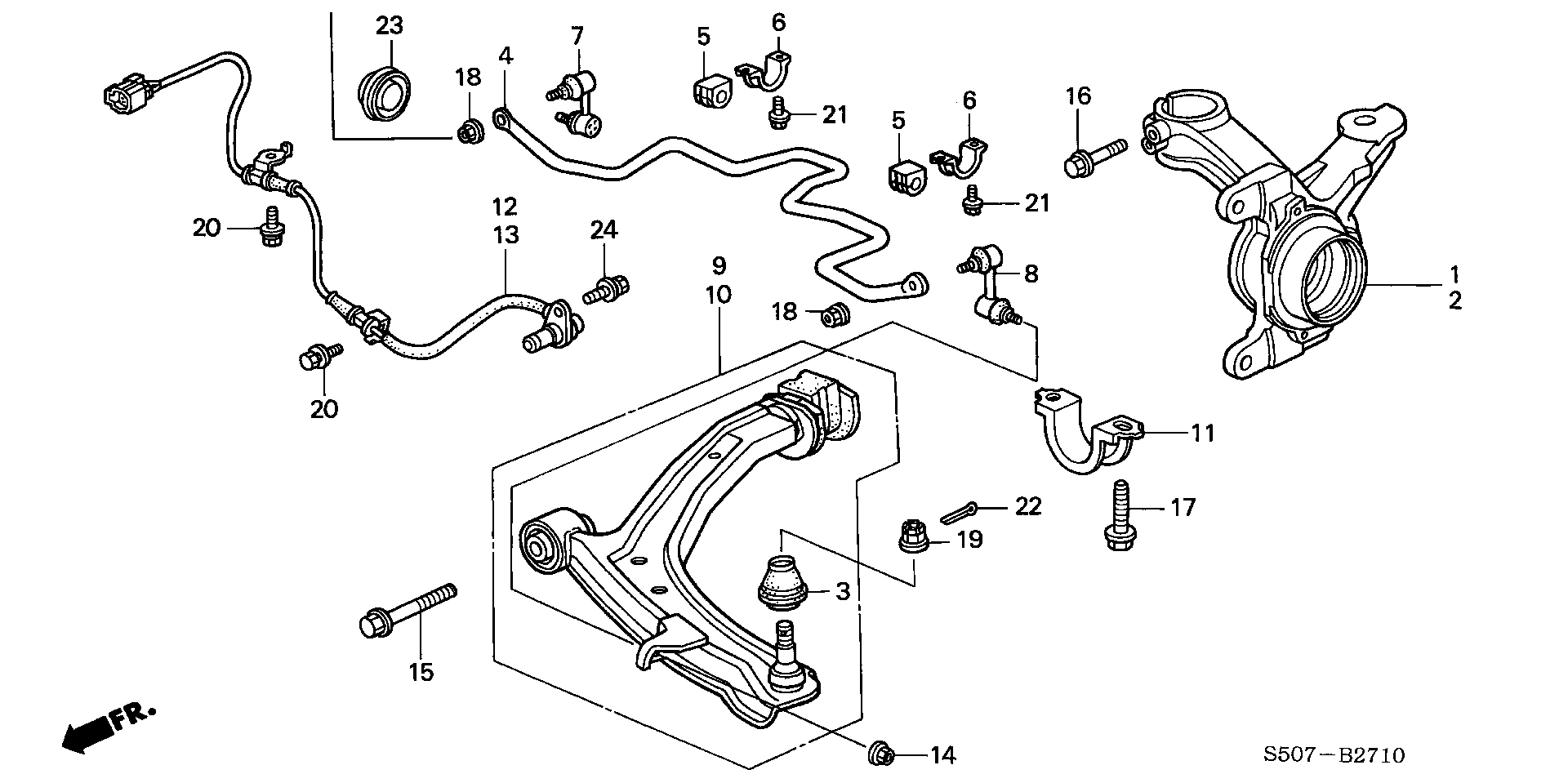 Honda 57455-S50-G01 - Sensore, N° giri ruota www.autoricambit.com