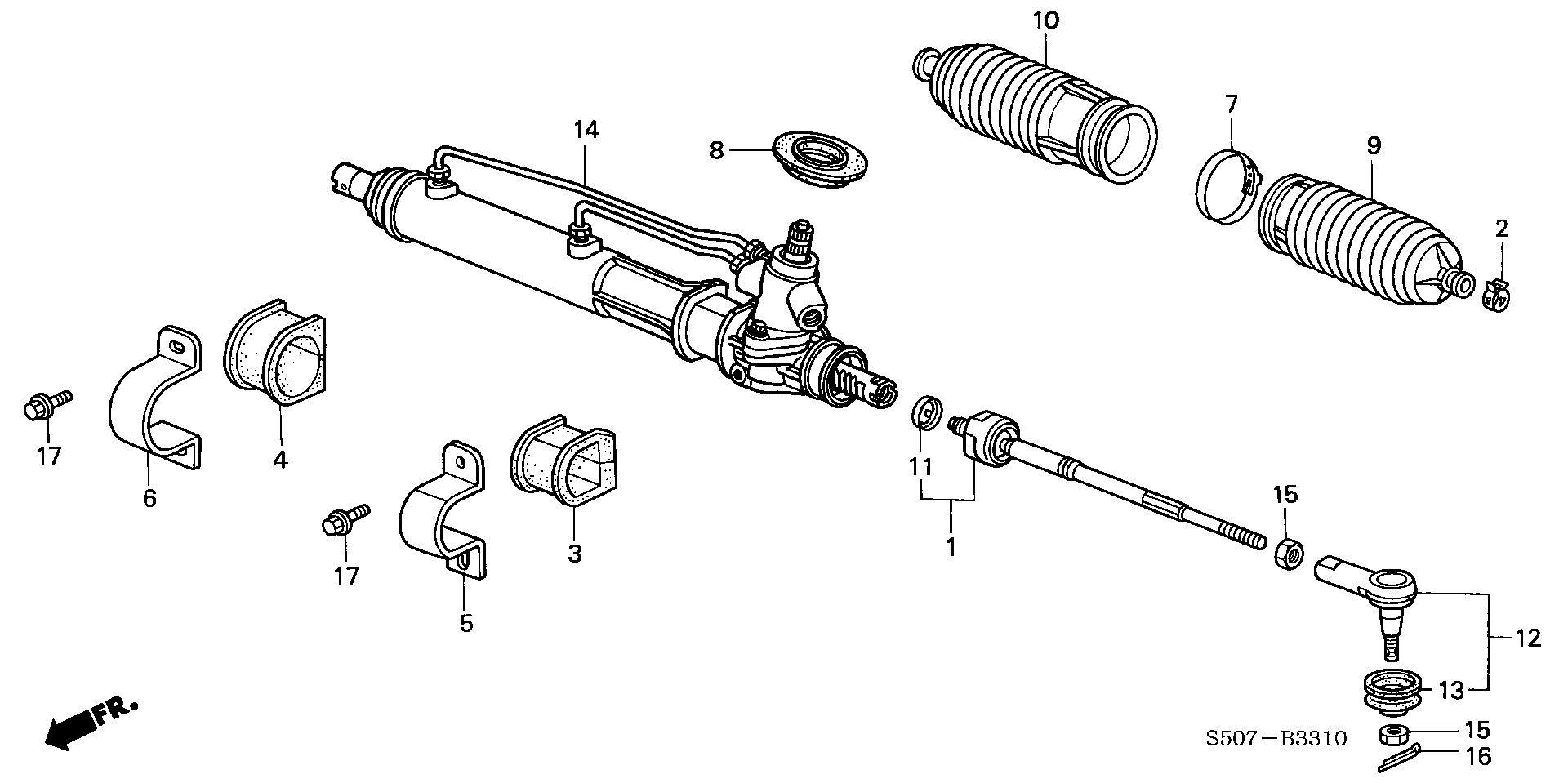 Honda 53534S50003 - Kit soffietto, Sterzo www.autoricambit.com