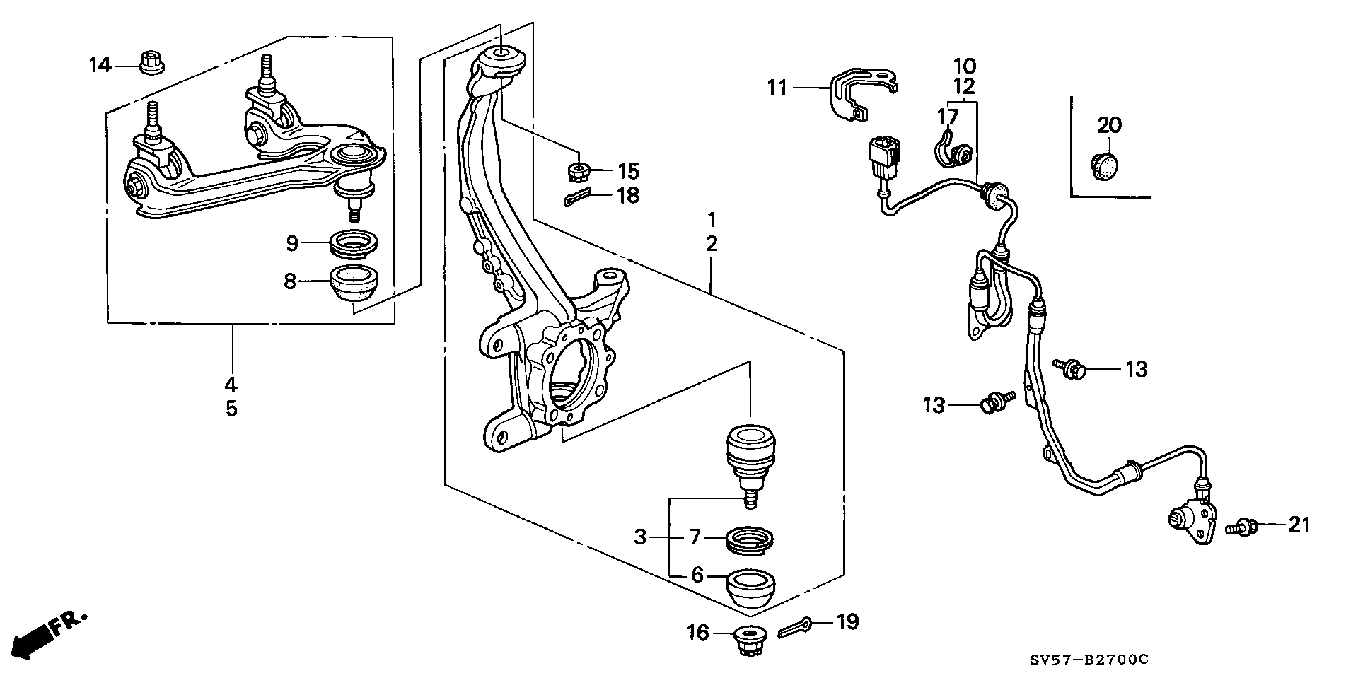 Honda 51210SV4J50 - Giunto di supporto / guida www.autoricambit.com