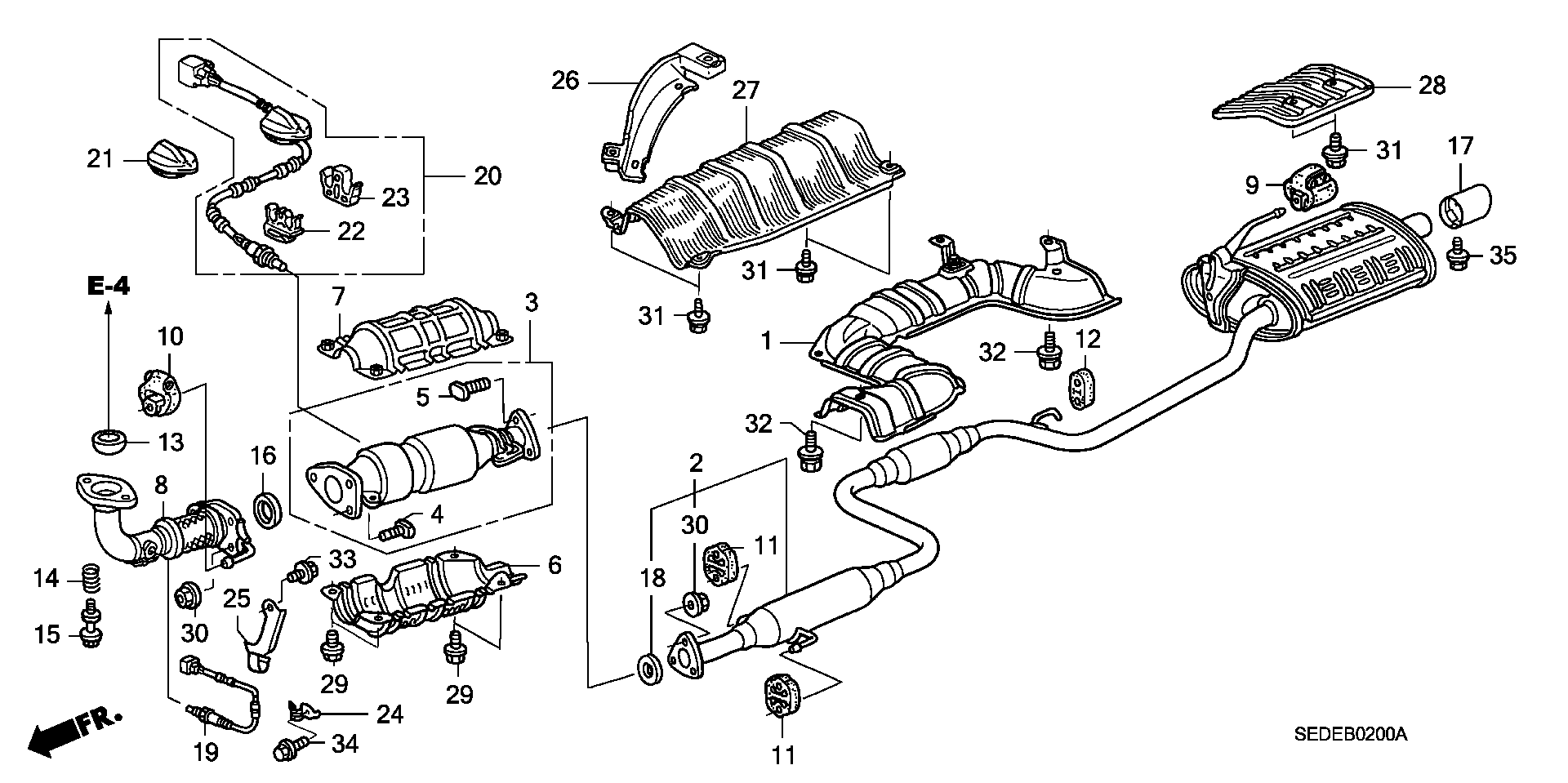 TOYOTA 18231SR3A22 - BOLT B, FLEXIBLE JOINT www.autoricambit.com