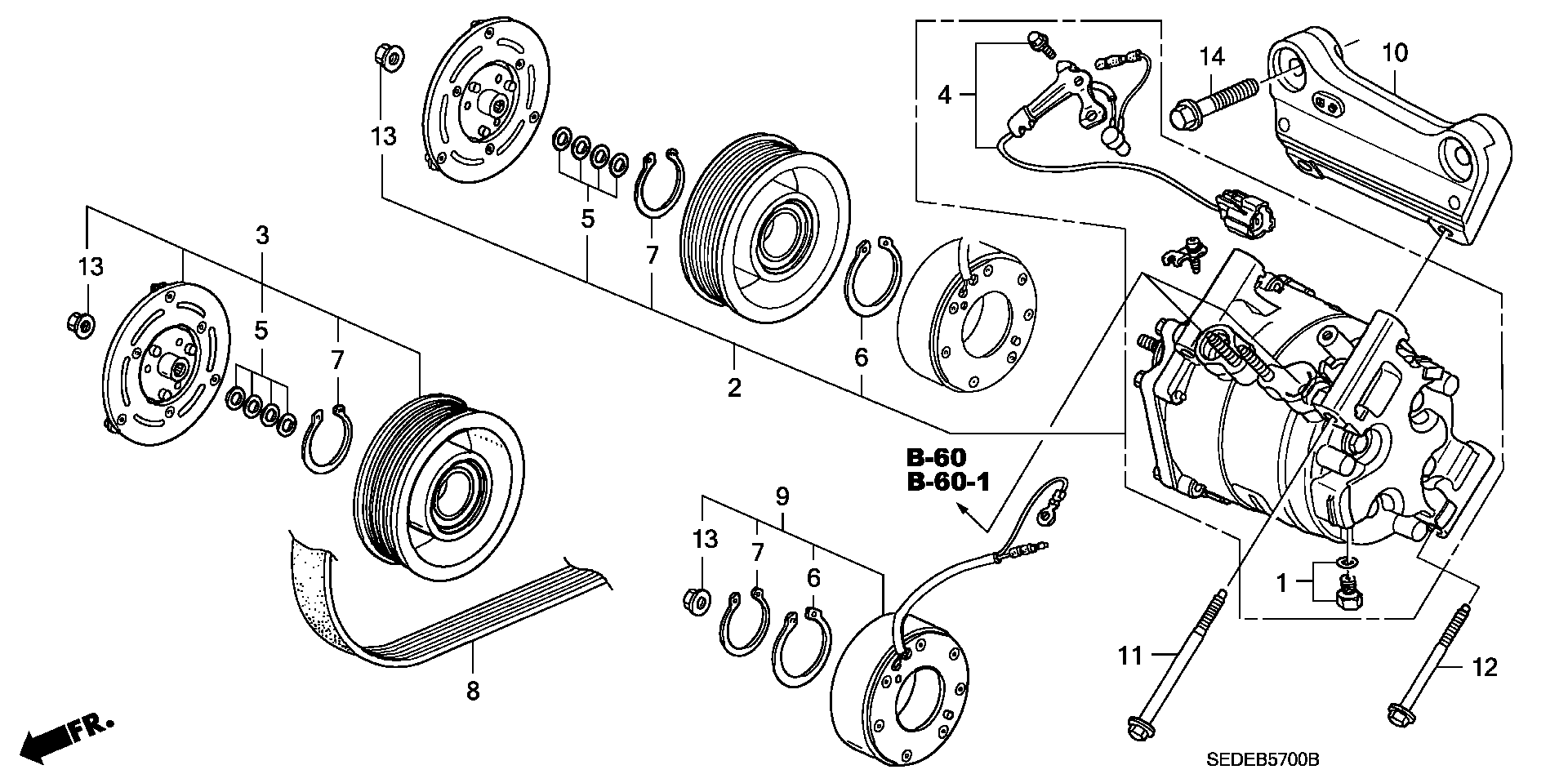 Honda 38810-RBA-006 - Compressore, Climatizzatore www.autoricambit.com