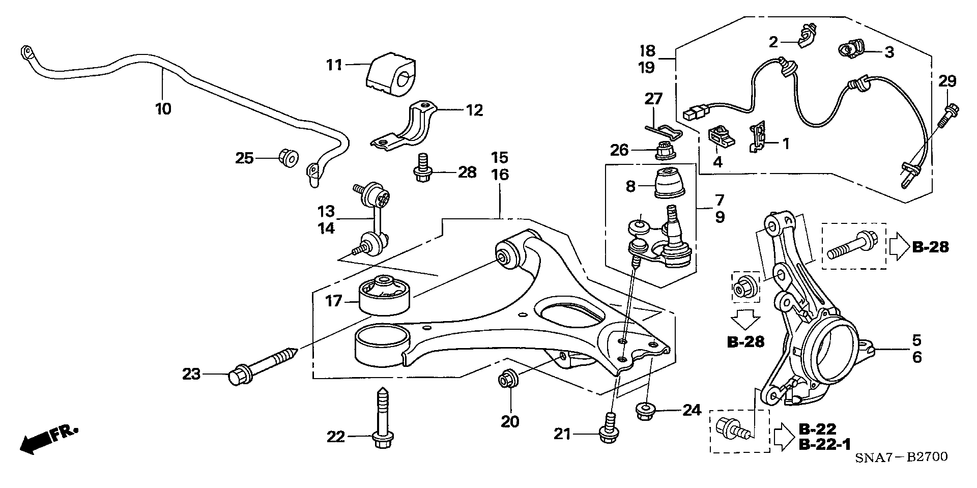 Honda 51360-SNA-903 - Sospensione a ruote indipendenti www.autoricambit.com