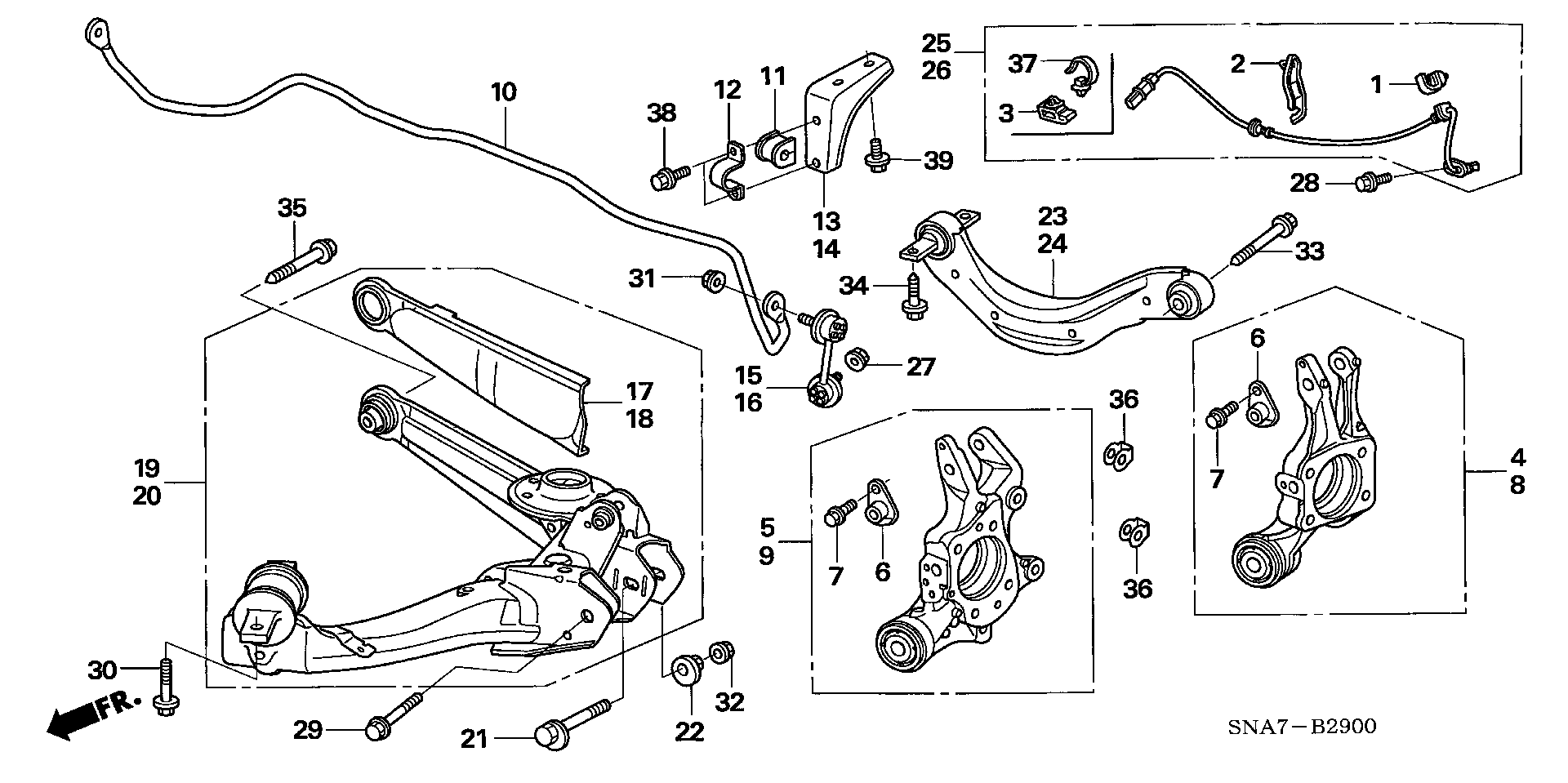 Honda 52321-SNA-A01 - Asta/Puntone, Stabilizzatore www.autoricambit.com