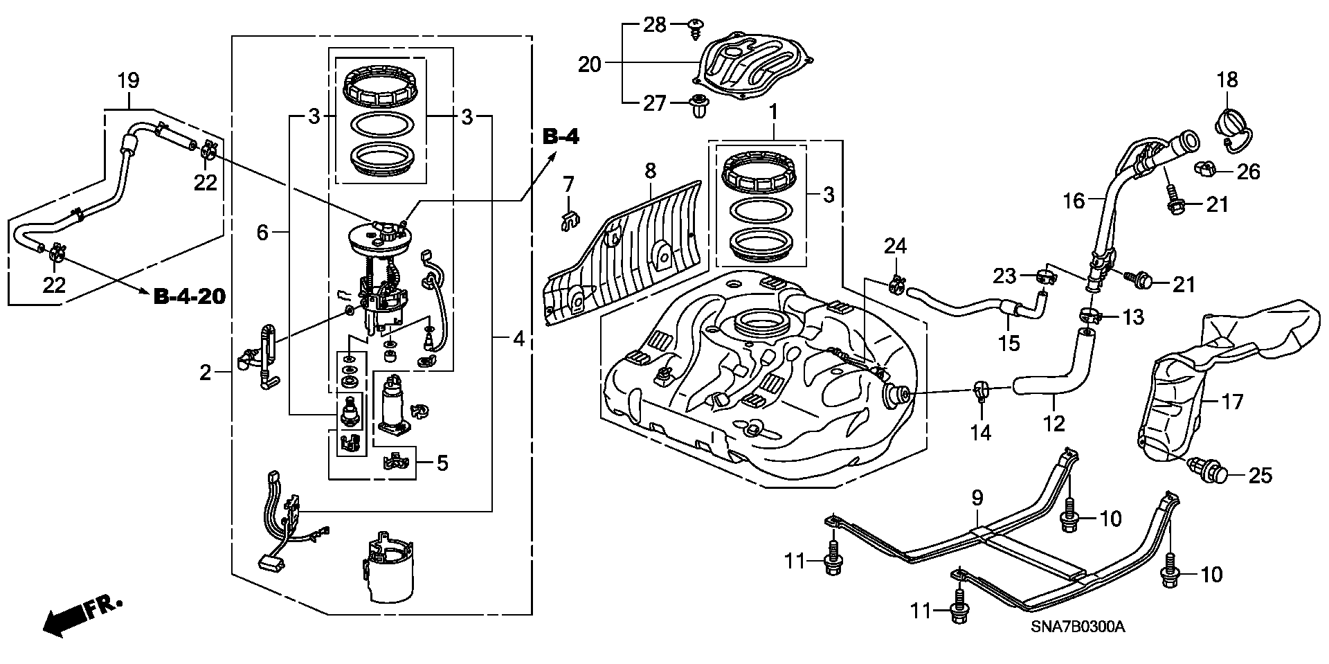 Honda 17048-SNA-000 - Filtro carburante www.autoricambit.com