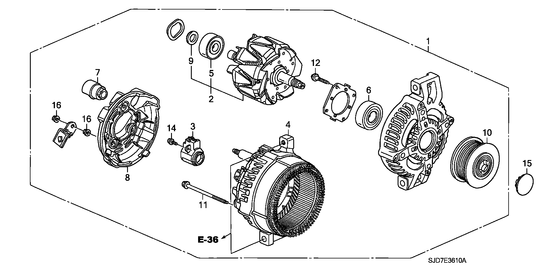 Honda 31100RBDE02 - Alternatore www.autoricambit.com