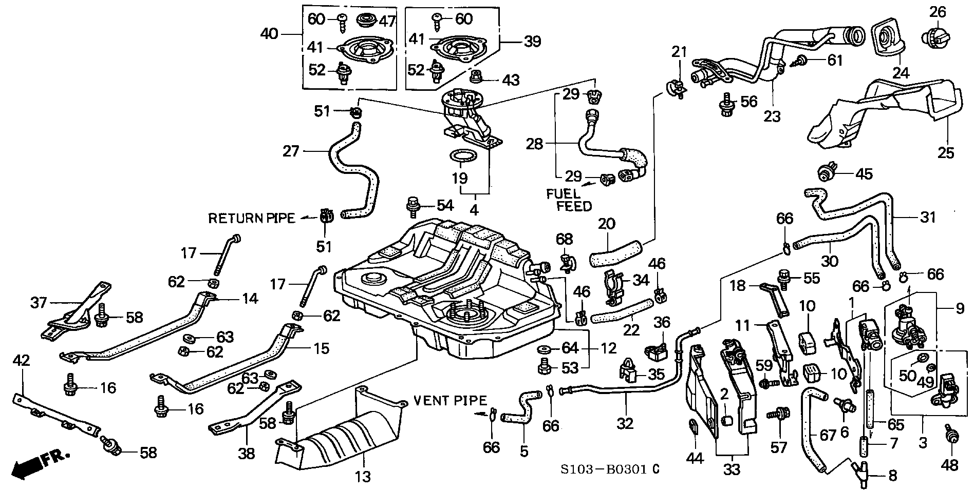 Honda 17040-S10-A10 - Pompa carburante www.autoricambit.com