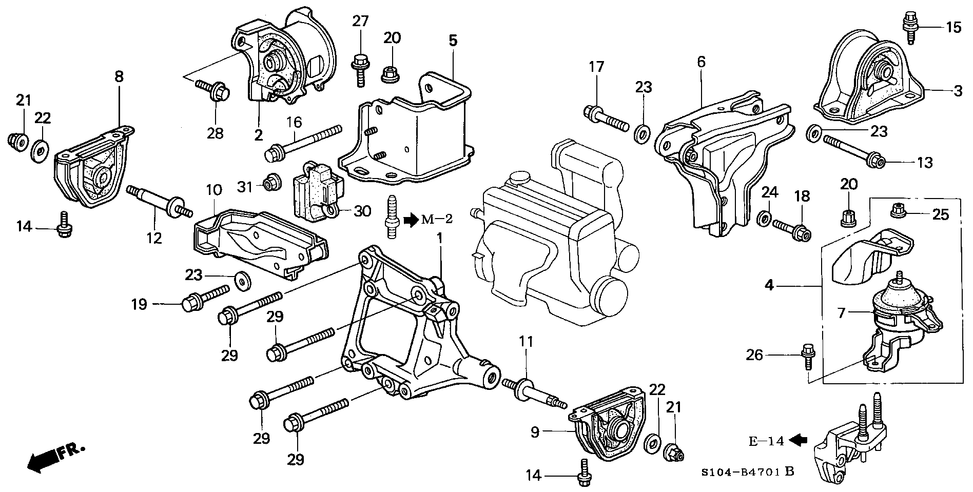 Honda 50841ST0N10 - Sospensione, Motore www.autoricambit.com