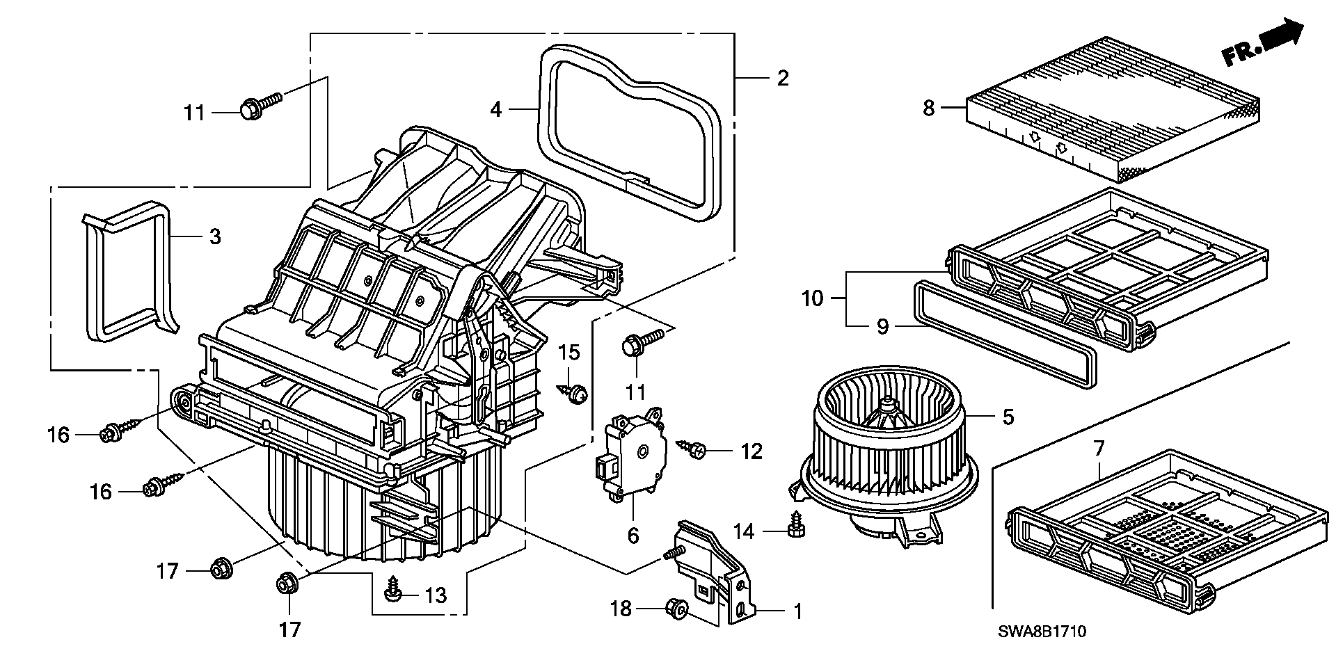 Honda 79310STKA41 - Ventilatore abitacolo www.autoricambit.com