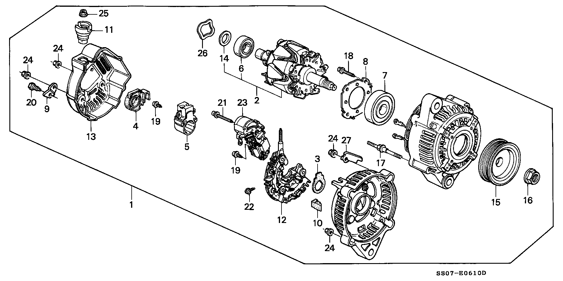 Honda 31150-PD6-024 - Regolatore di tensione del generatore www.autoricambit.com