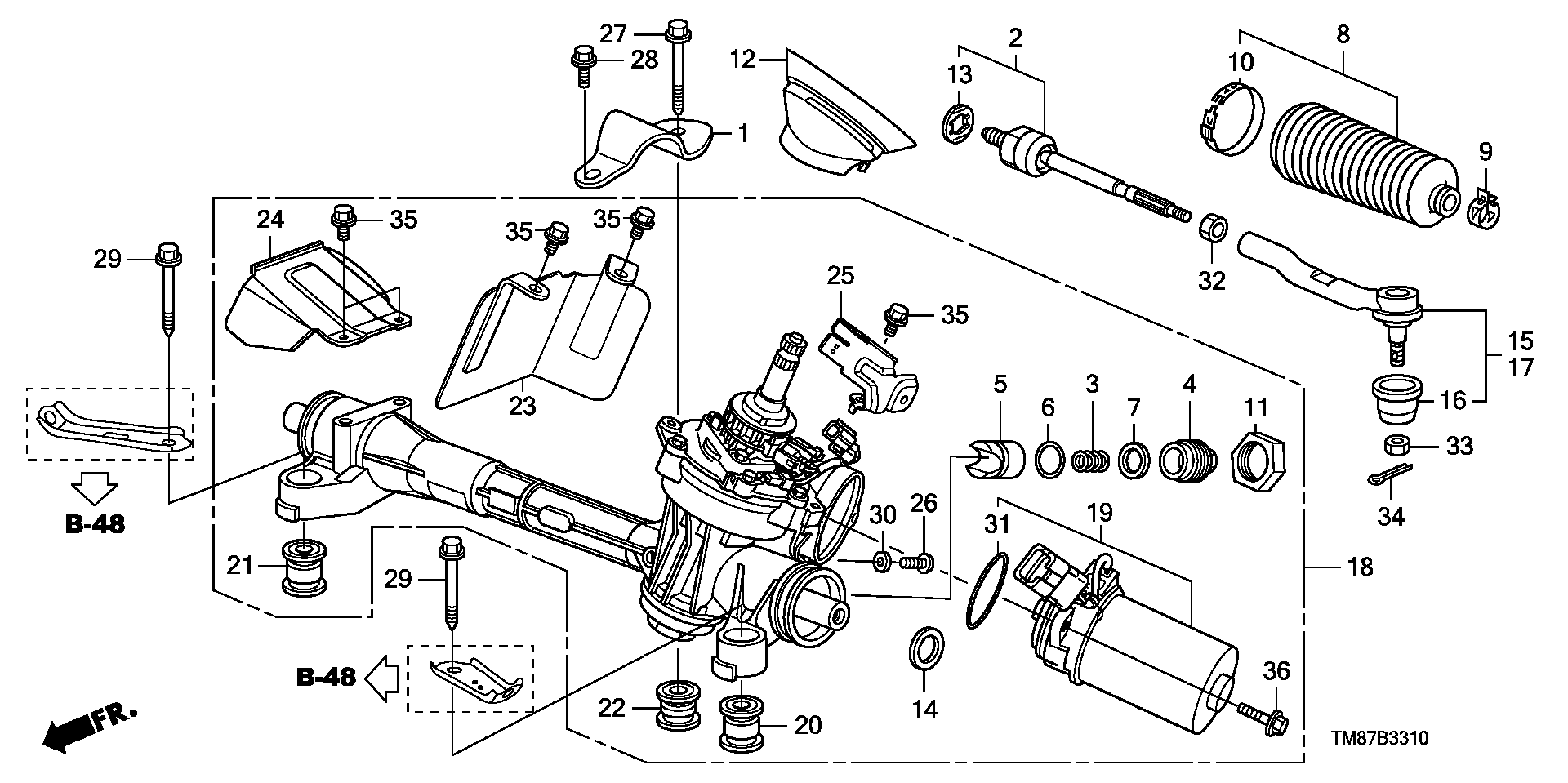 Honda 53429-TF0-003 - Soffietto, Sterzo www.autoricambit.com