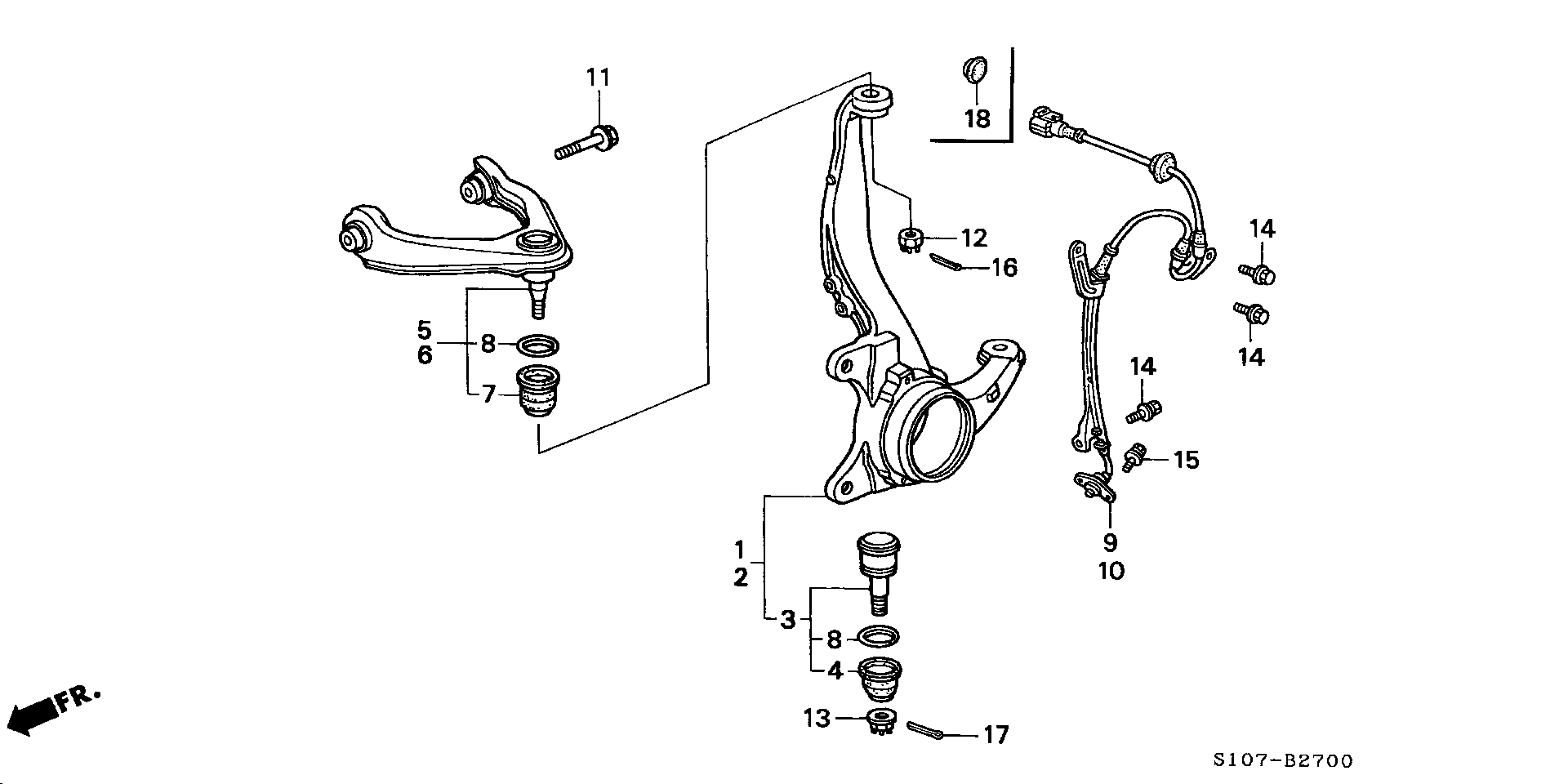 Honda 51220-S04-003 - Giunto di supporto / guida www.autoricambit.com