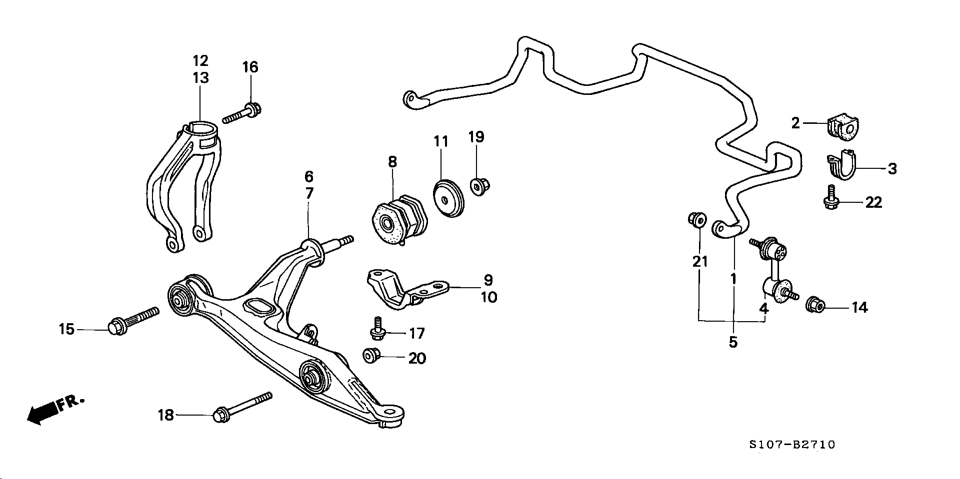 Honda 51330-S10-020 - Asta/Puntone, Stabilizzatore www.autoricambit.com