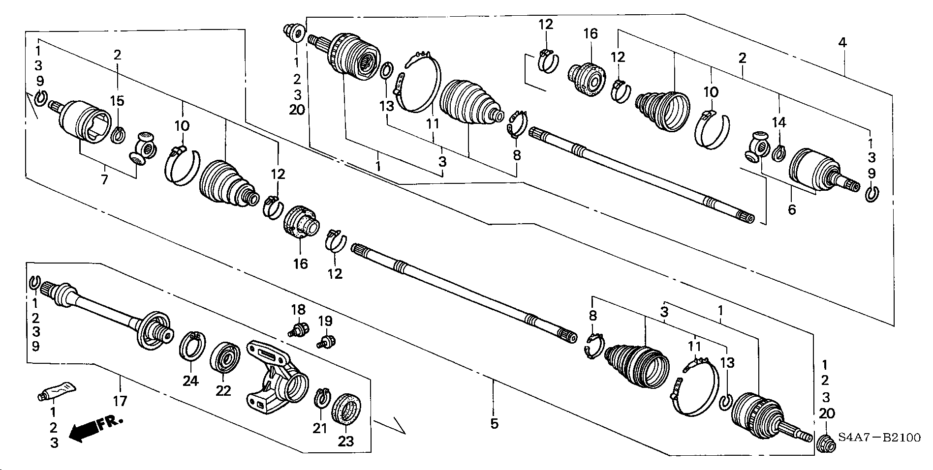 Honda 44018-S1A-E52 - Cuffia, Semiasse www.autoricambit.com