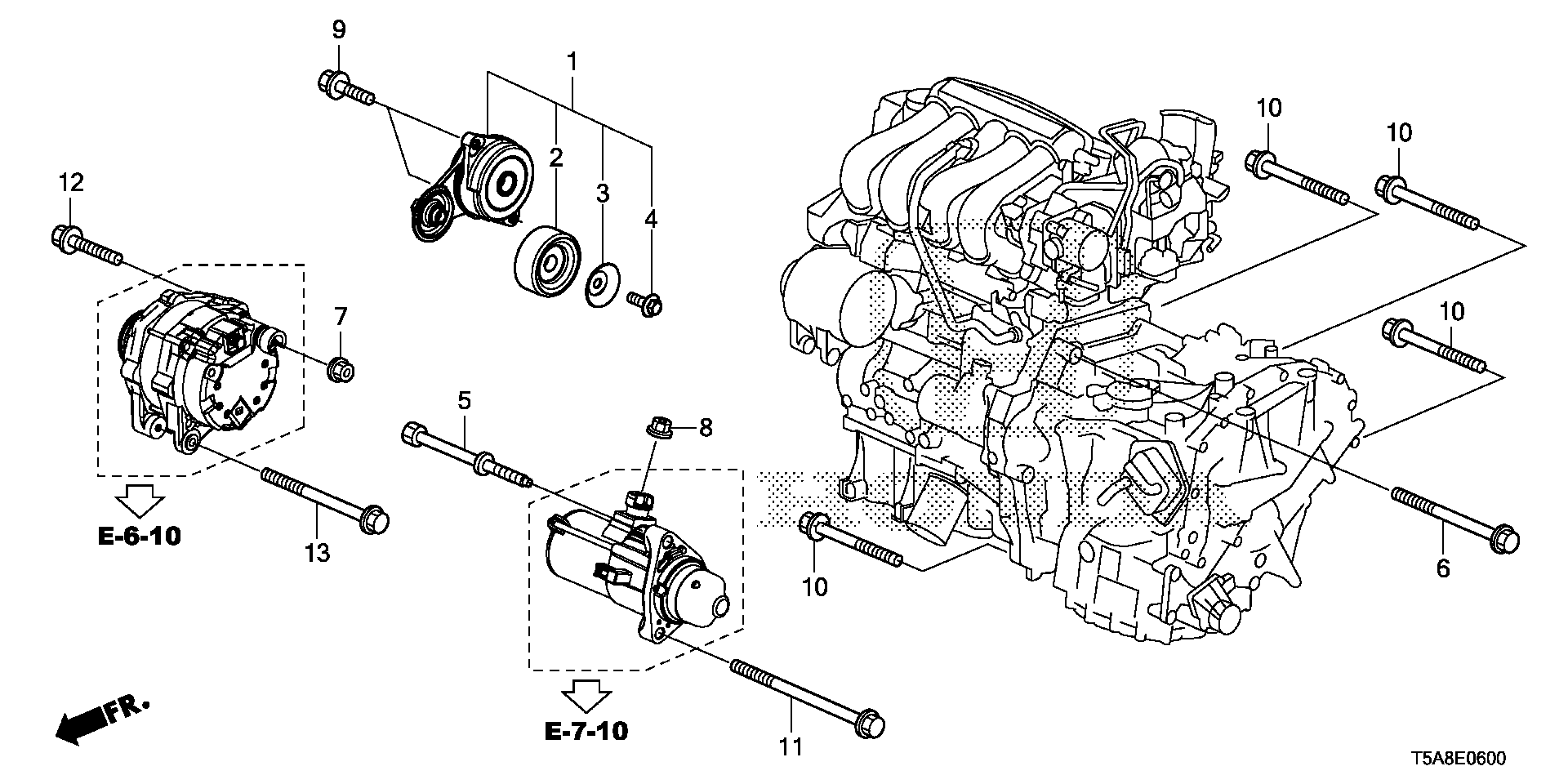 Honda 31170-5R0-003 - Tendicinghia, Cinghia Poly-V www.autoricambit.com