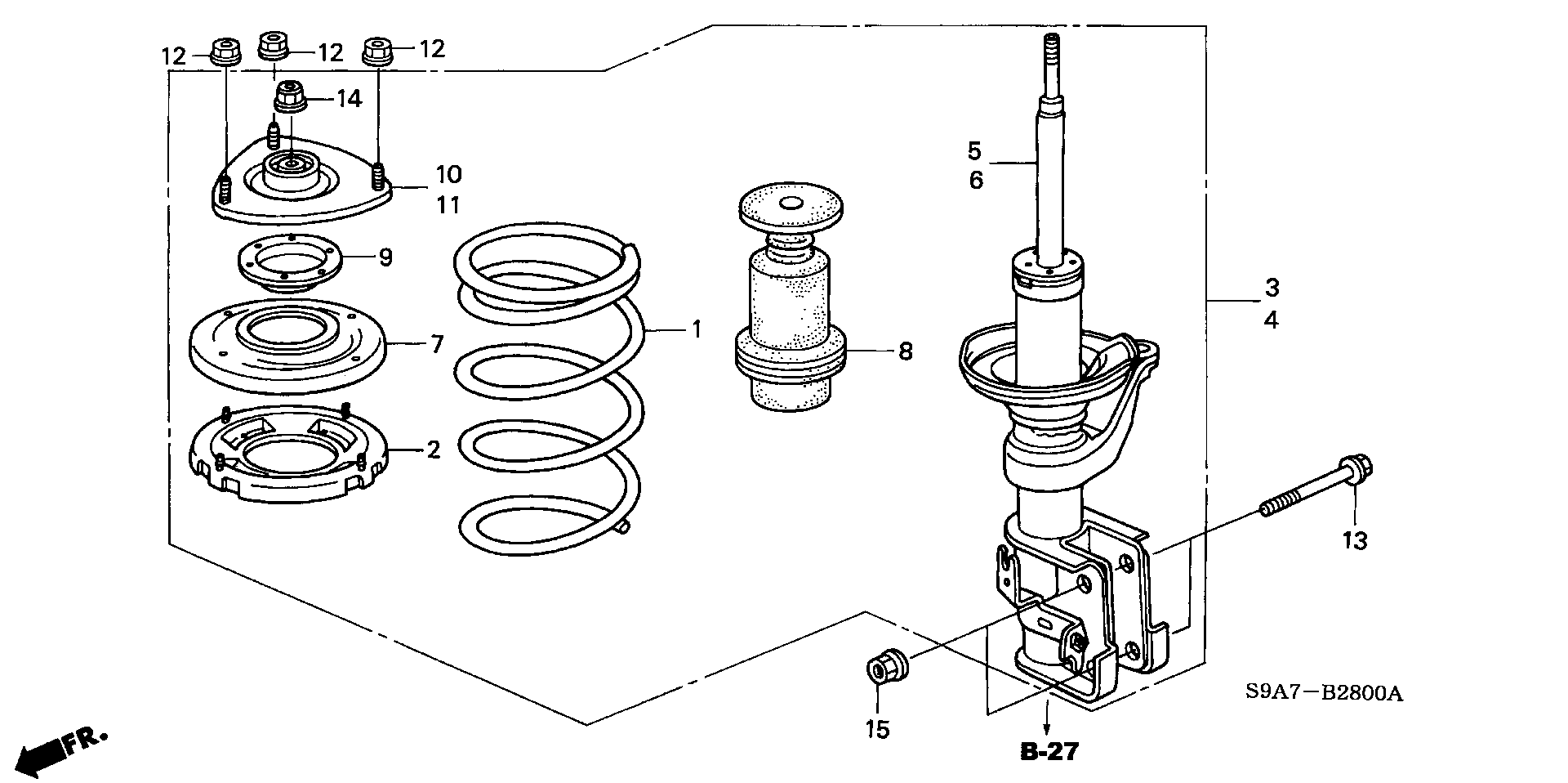 Honda 51722-S7A-014 - Kit parapolvere, Ammortizzatore www.autoricambit.com