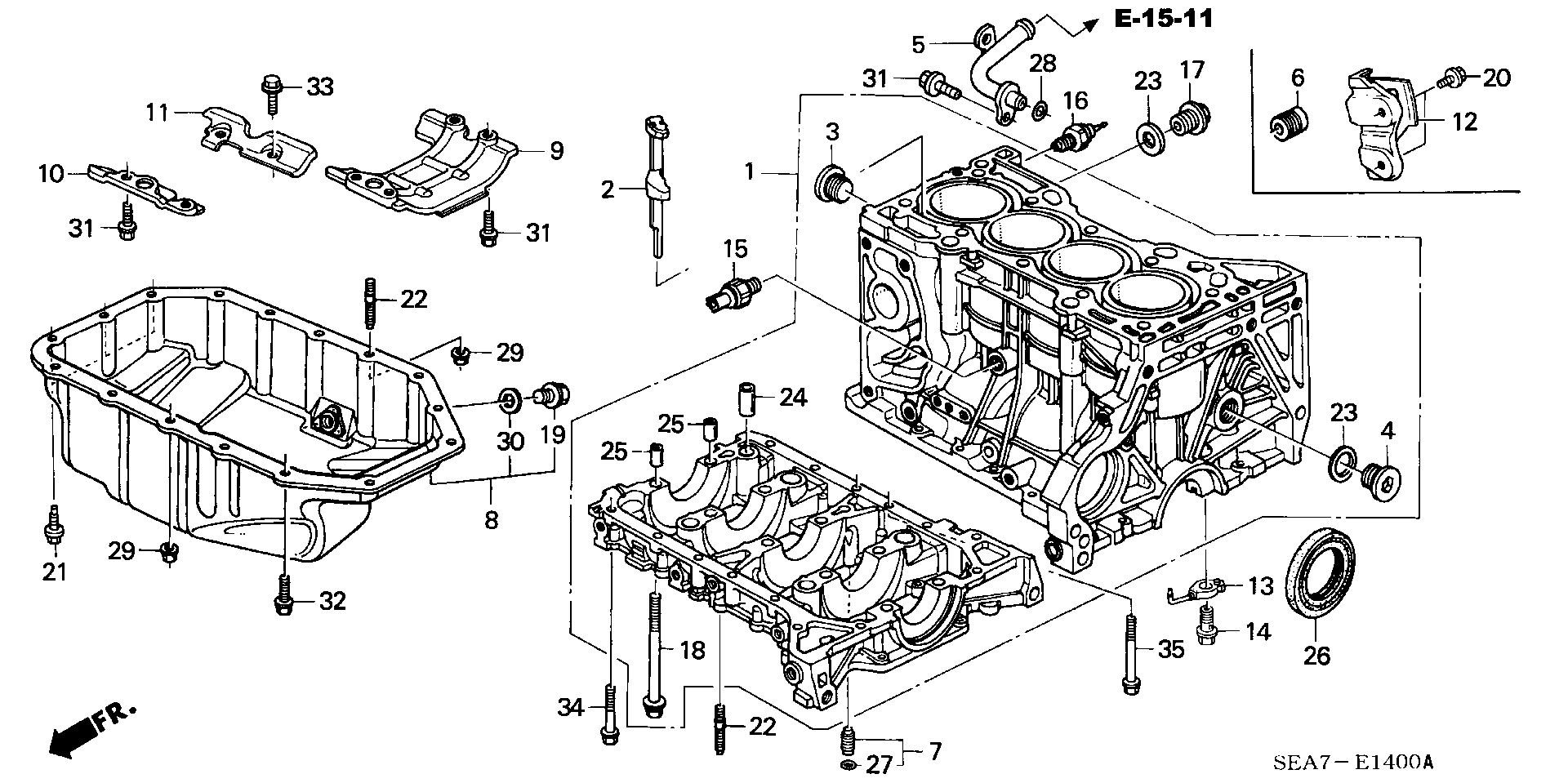 Honda 91214-PWA-003 - Paraolio, Albero a gomiti www.autoricambit.com