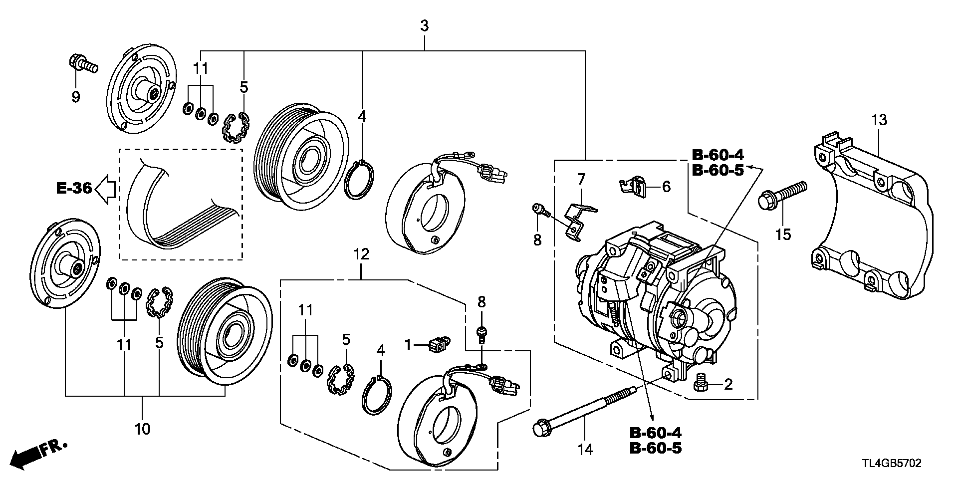 Honda 38810-RL0-G01 - Compressore, Climatizzatore www.autoricambit.com