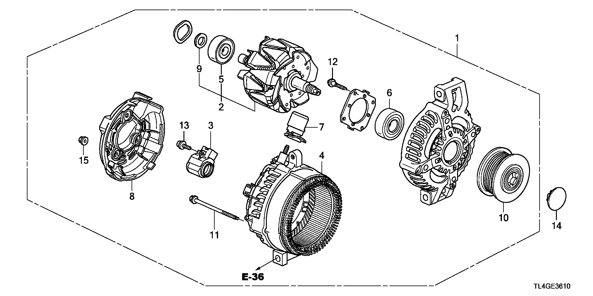 Honda 31141-RL0-G01 - Puleggia cinghia, Alternatore www.autoricambit.com