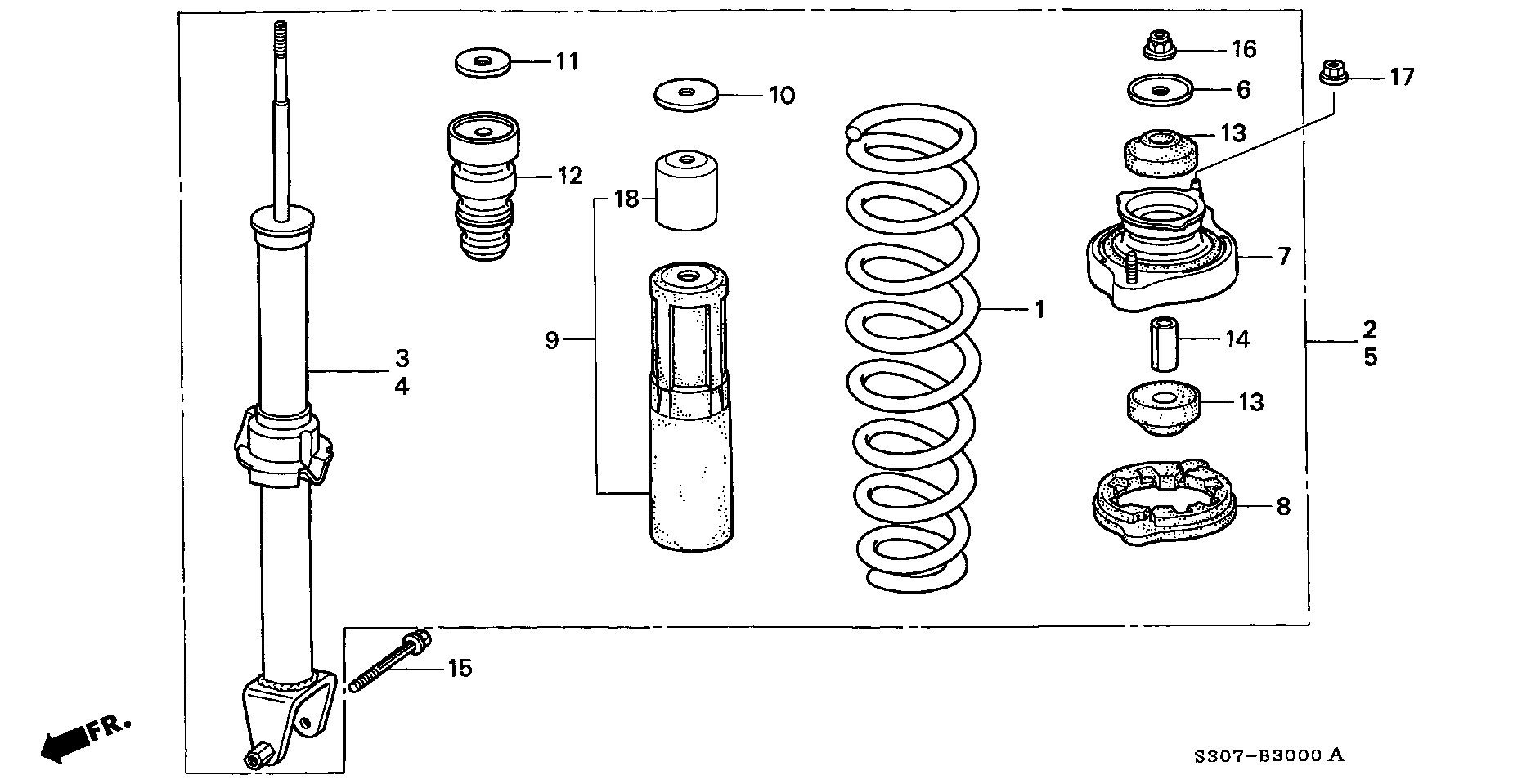 Honda 52611-S30-A01 - Ammortizzatore www.autoricambit.com