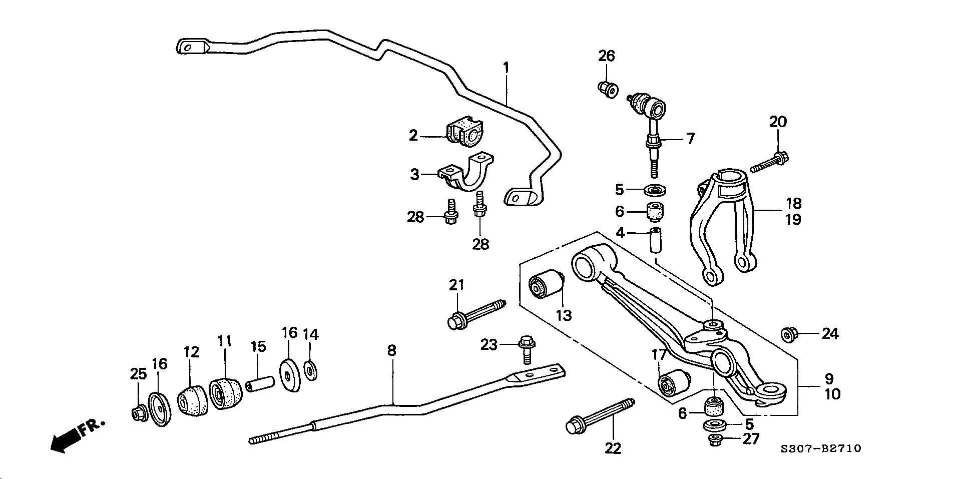 Honda 51320-S30-003 - Asta/Puntone, Stabilizzatore www.autoricambit.com