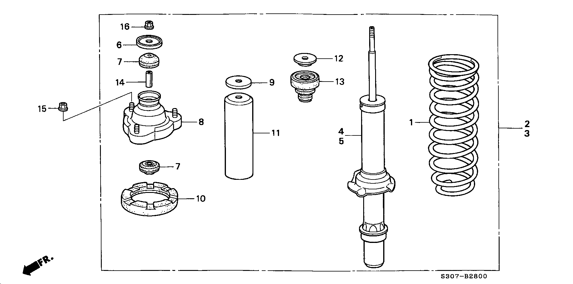 Honda 51605-S30-A01 - Ammortizzatore www.autoricambit.com