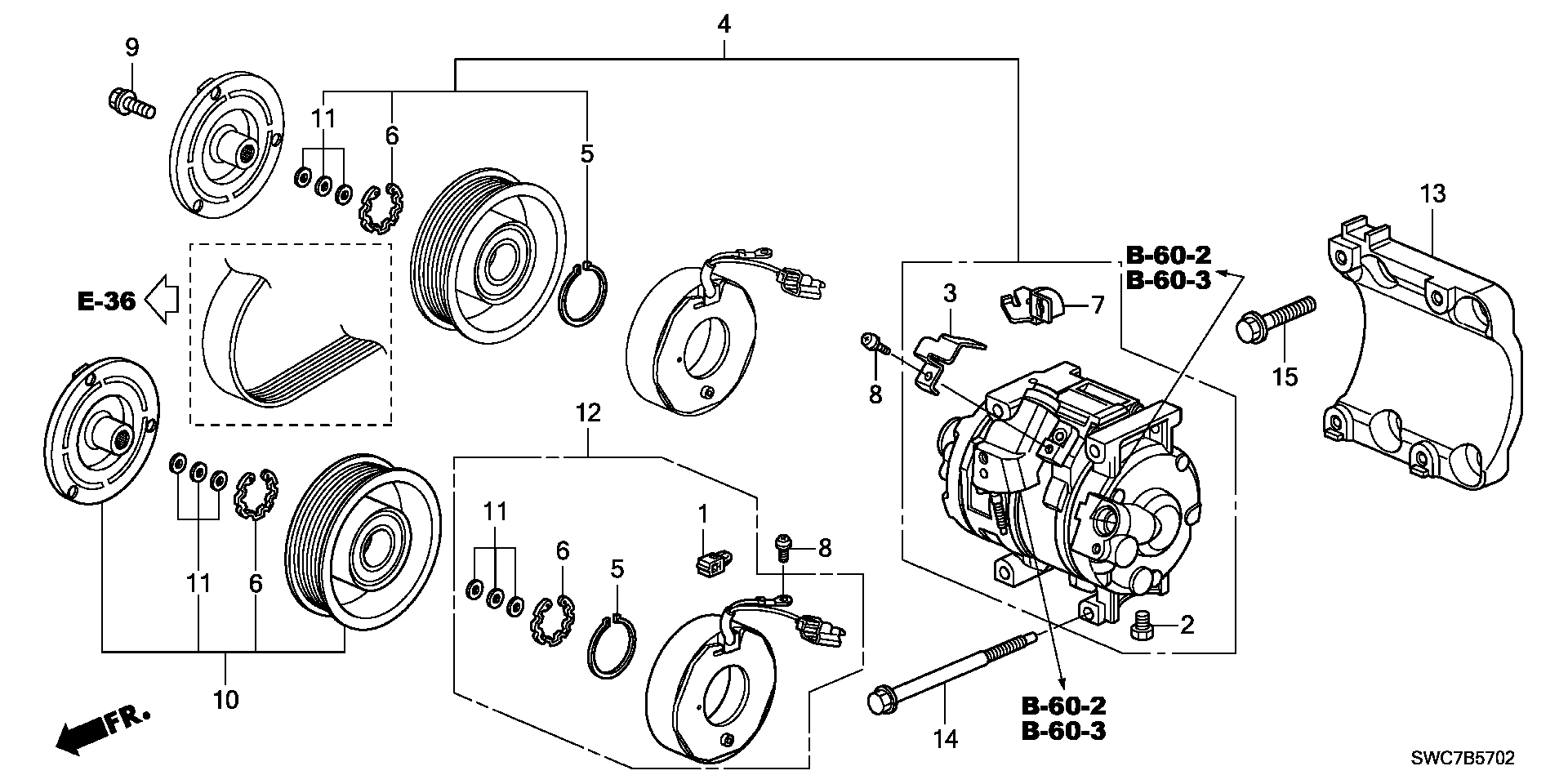 Honda 38810RFWG01 - Compressore, Climatizzatore www.autoricambit.com