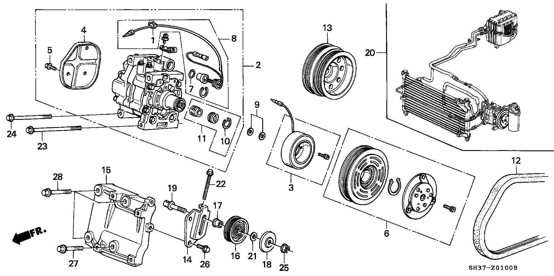 Honda 38942-PM3-000 - Galoppino/Guidacinghia, Cinghia Poly-V www.autoricambit.com