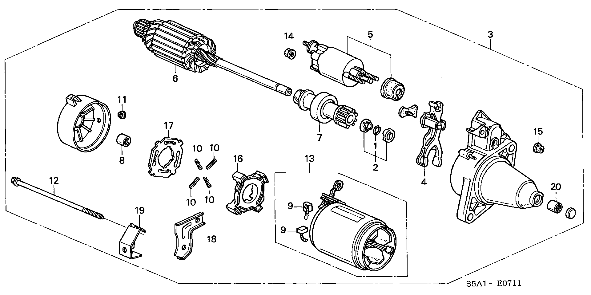 Honda 31231-PH9-004 - Supporto, Spazzole in carbone www.autoricambit.com