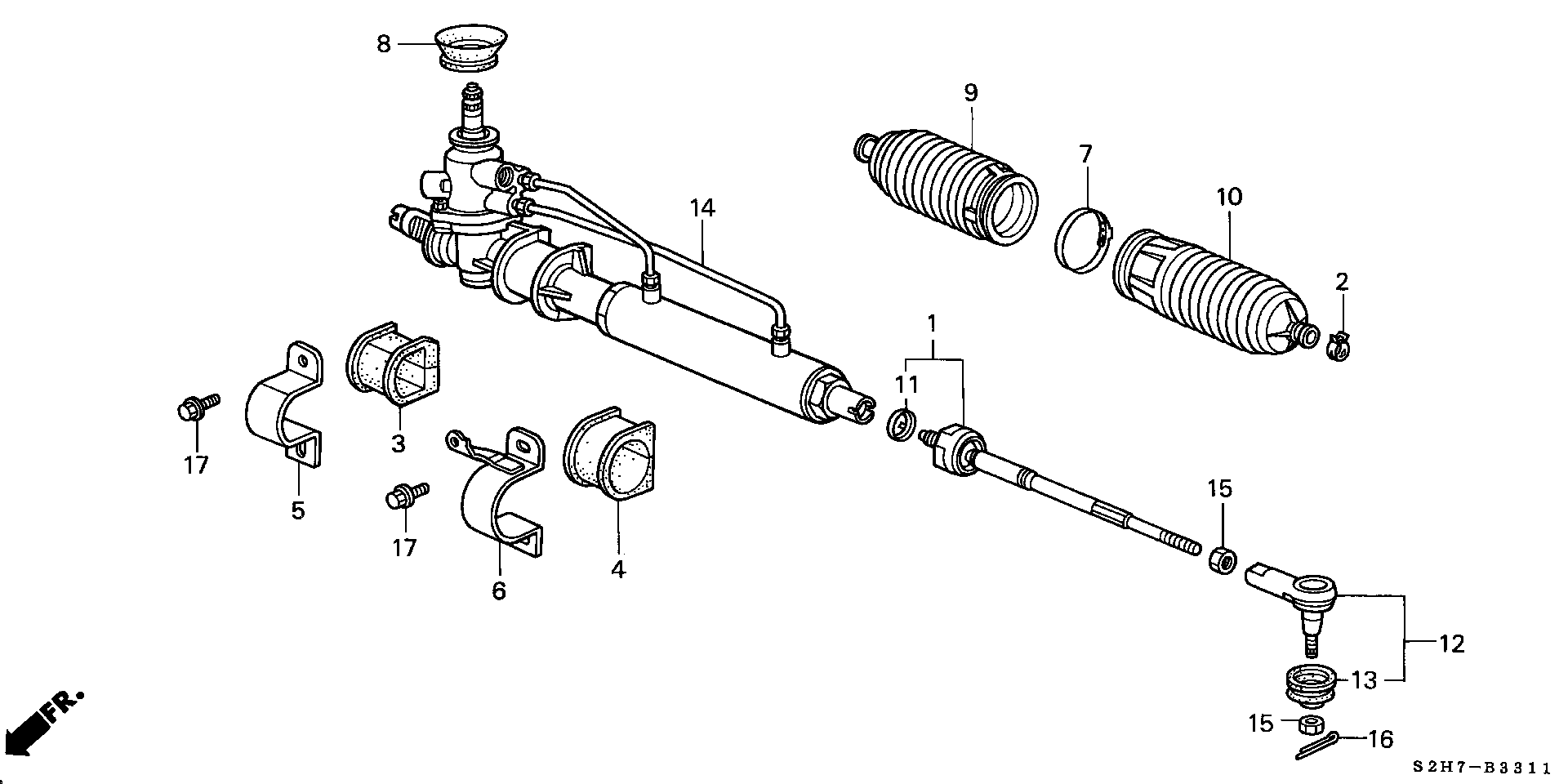 Honda 53534S2HJ01 - Kit soffietto, Sterzo www.autoricambit.com