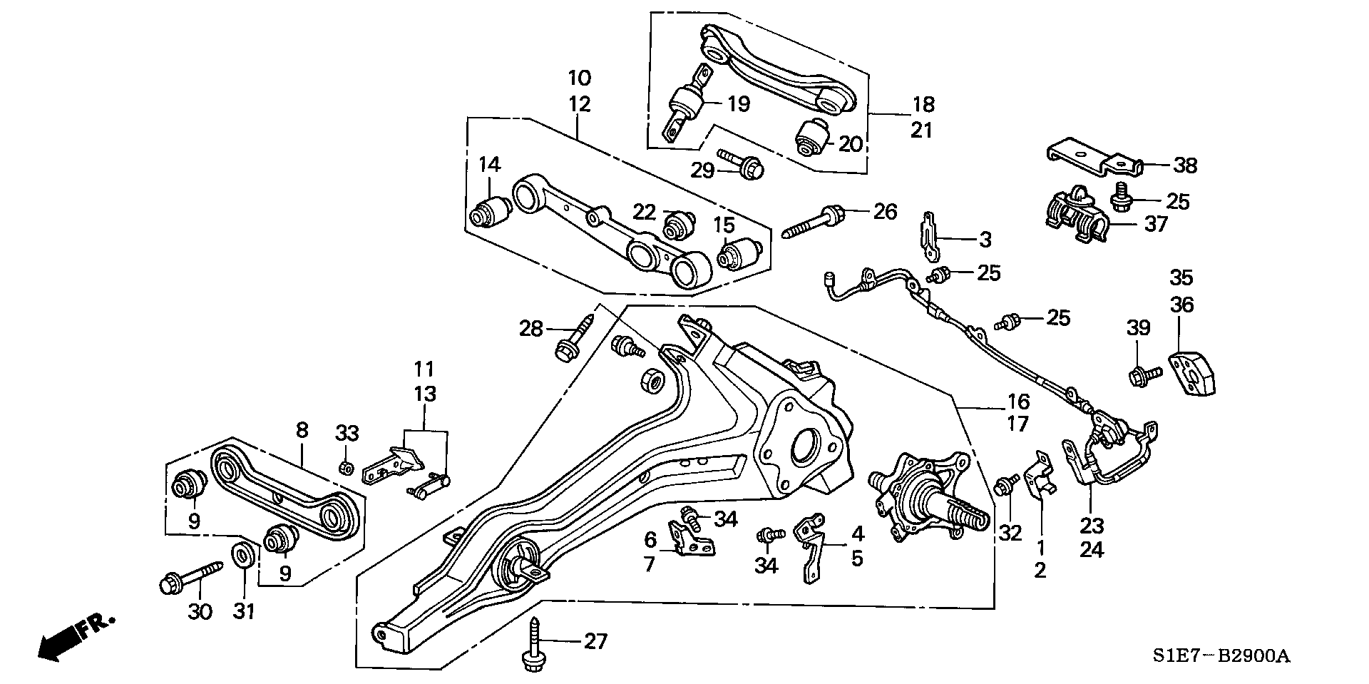 Honda 52365-ST3-G02 - Silent Block, Supporto Braccio Oscillante www.autoricambit.com