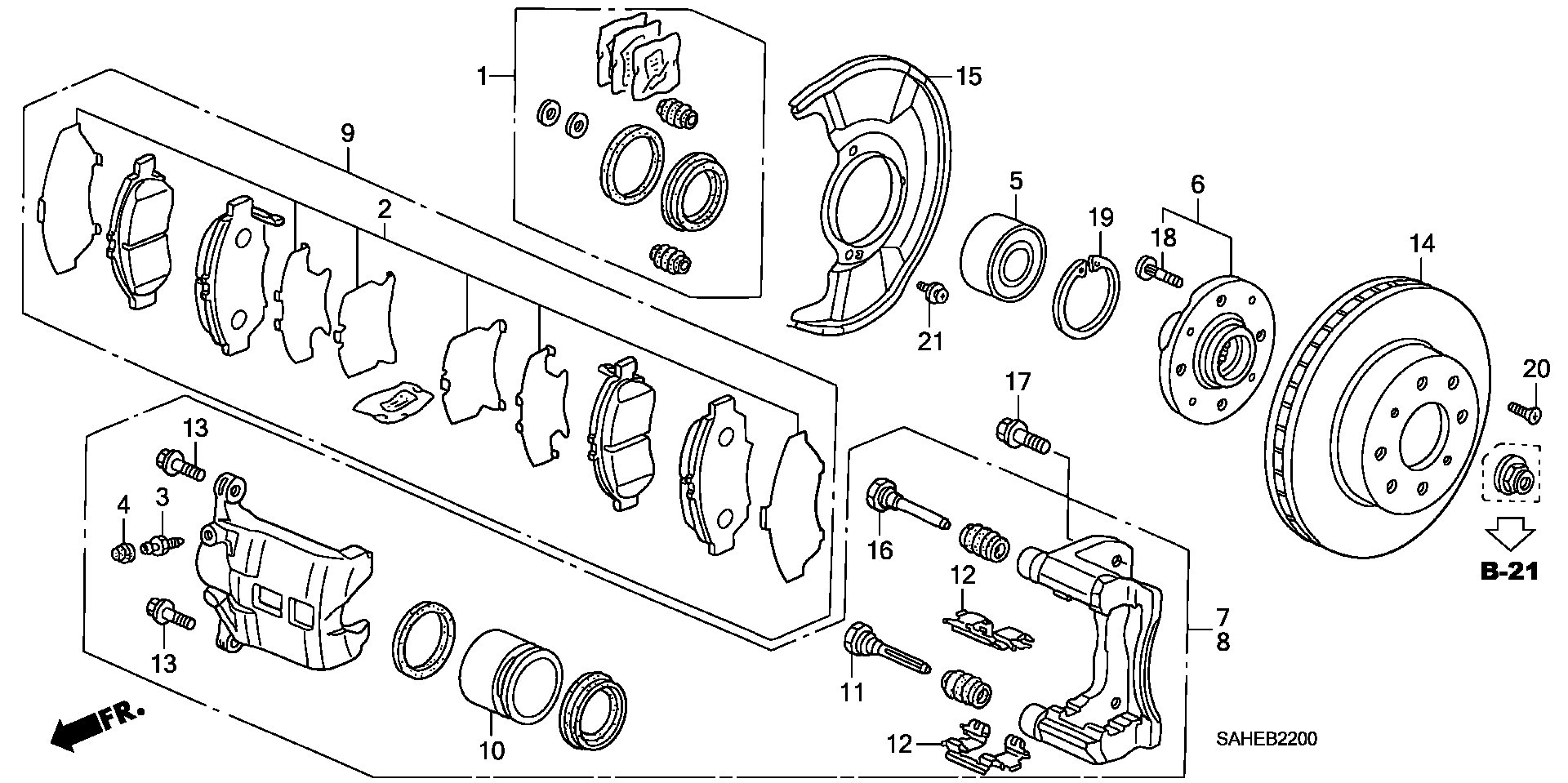 Honda 44300-SAA-003 - Kit cuscinetto ruota www.autoricambit.com