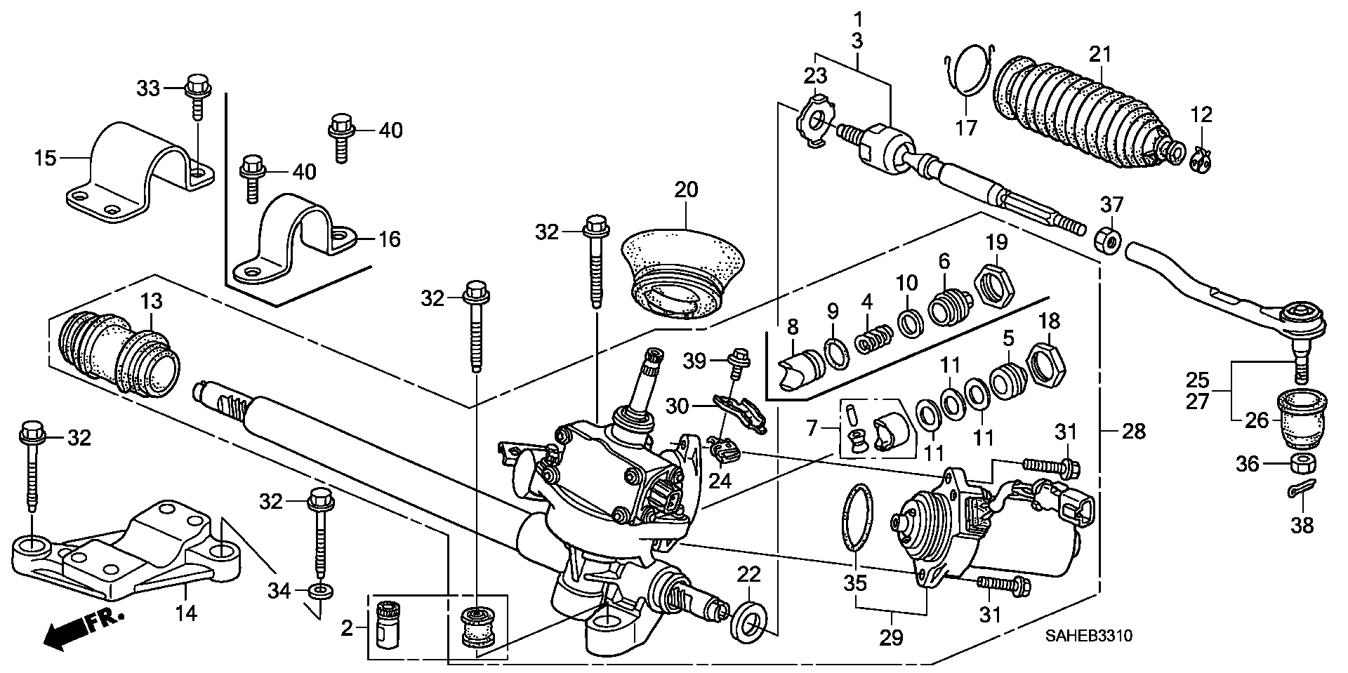 Honda 53534-SEL-003 - Kit soffietto, Sterzo www.autoricambit.com