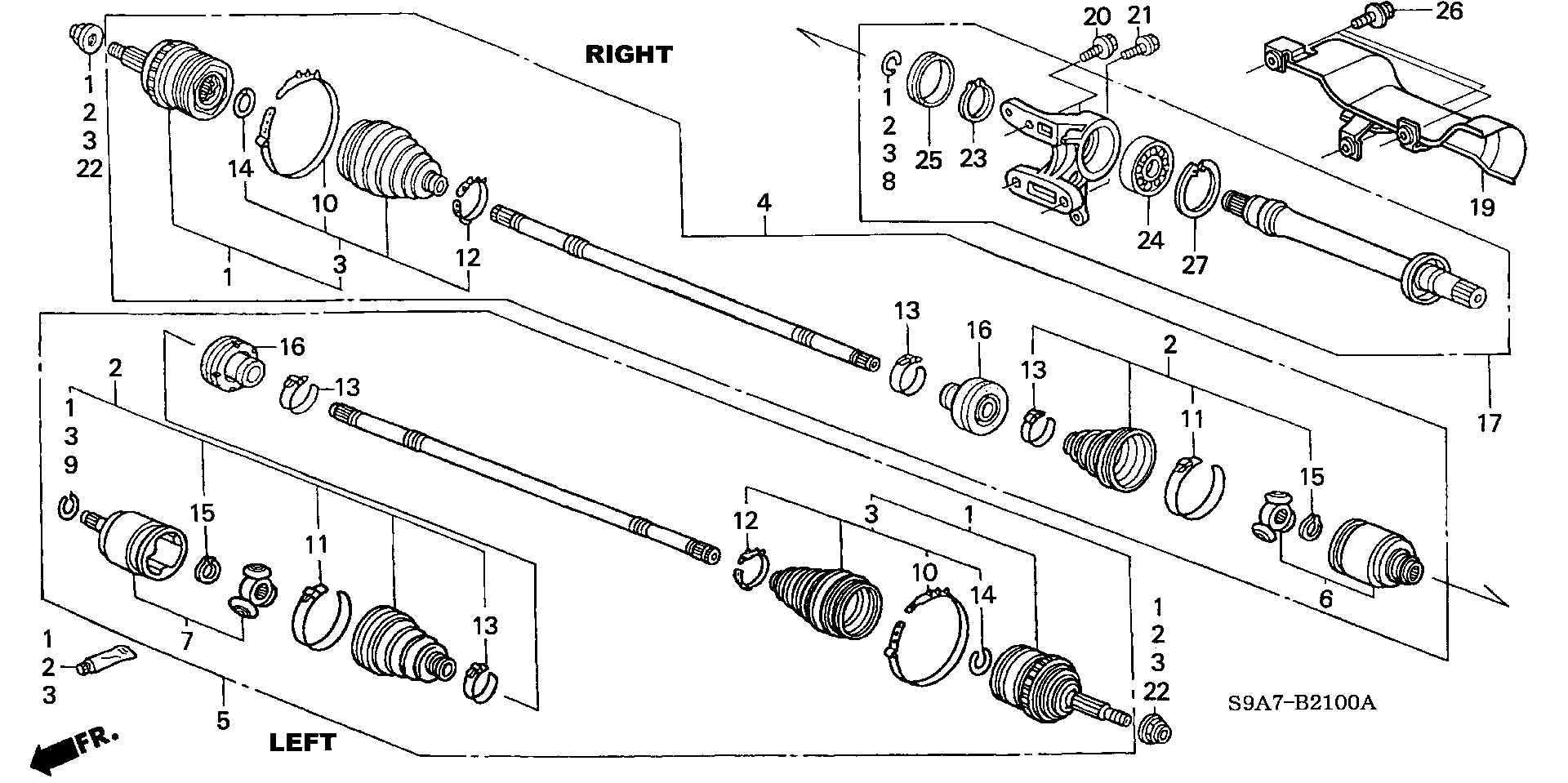 Honda 44018-SCA-E01 - Cuffia, Semiasse www.autoricambit.com