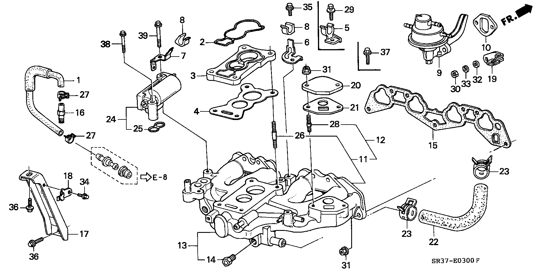 Honda 18711-PM1-J00 - Guarnizione, Termostato www.autoricambit.com