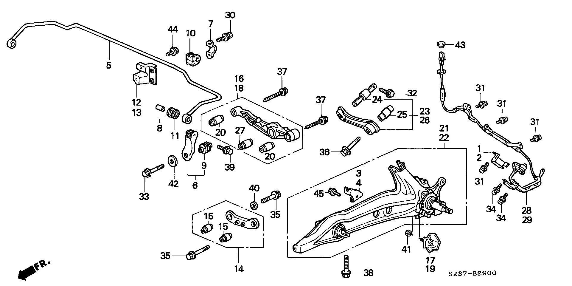 Honda 52390-SR3-A00 - Sospensione a ruote indipendenti www.autoricambit.com