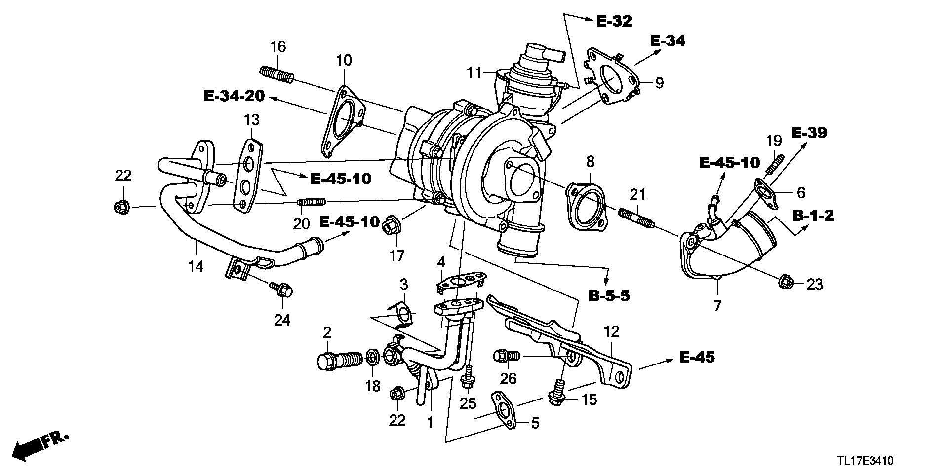 Honda 18900RL0G01 - Turbocompressore, Sovralimentazione www.autoricambit.com