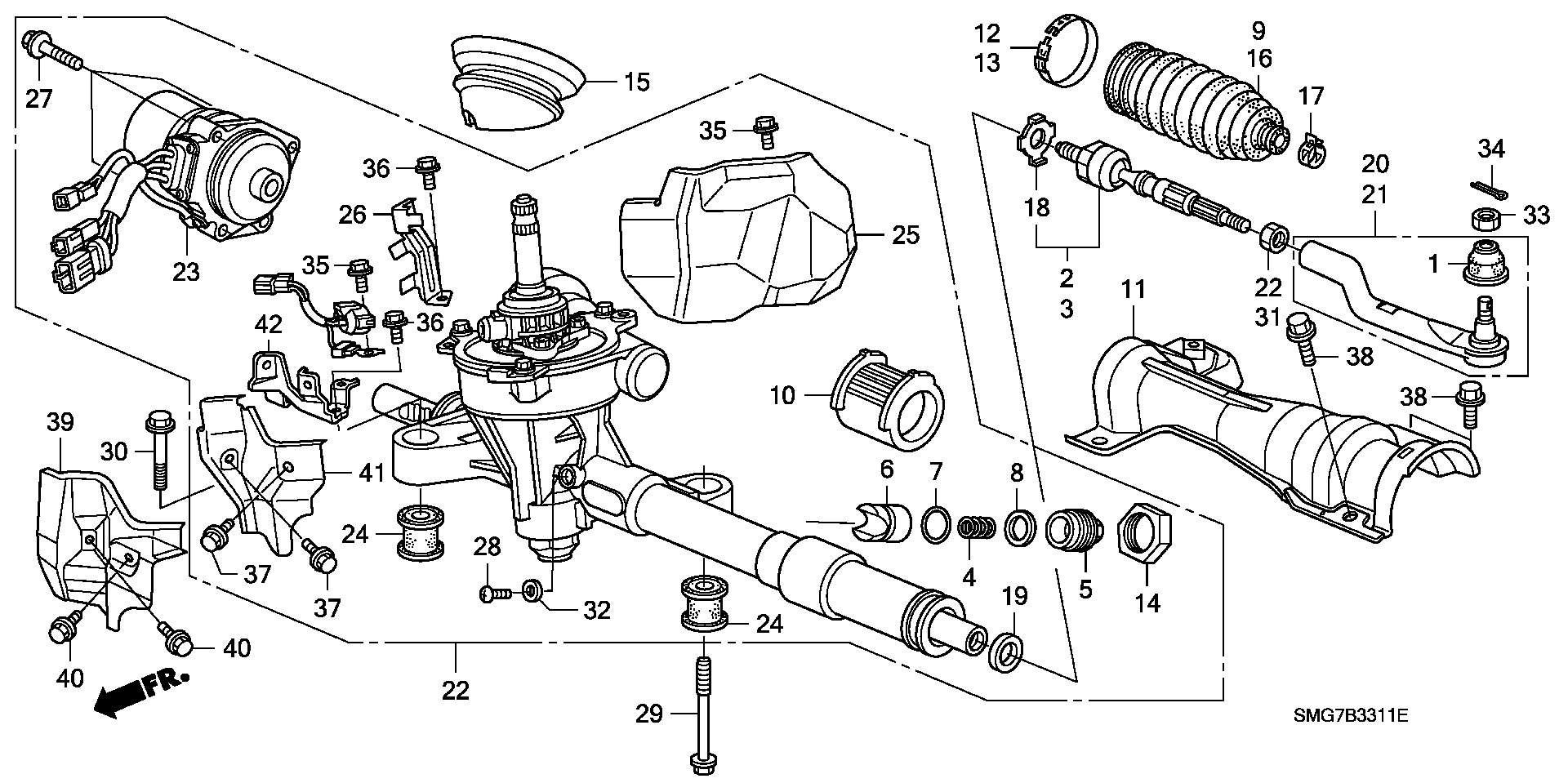 Honda 53535SMGE01 - Kit soffietto, Sterzo www.autoricambit.com