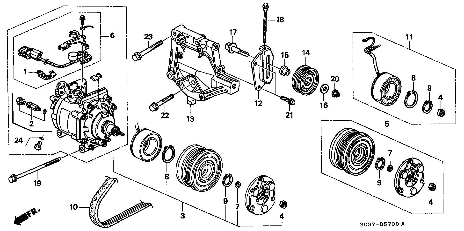 Honda 38810P2A006 - Compressore, Climatizzatore www.autoricambit.com