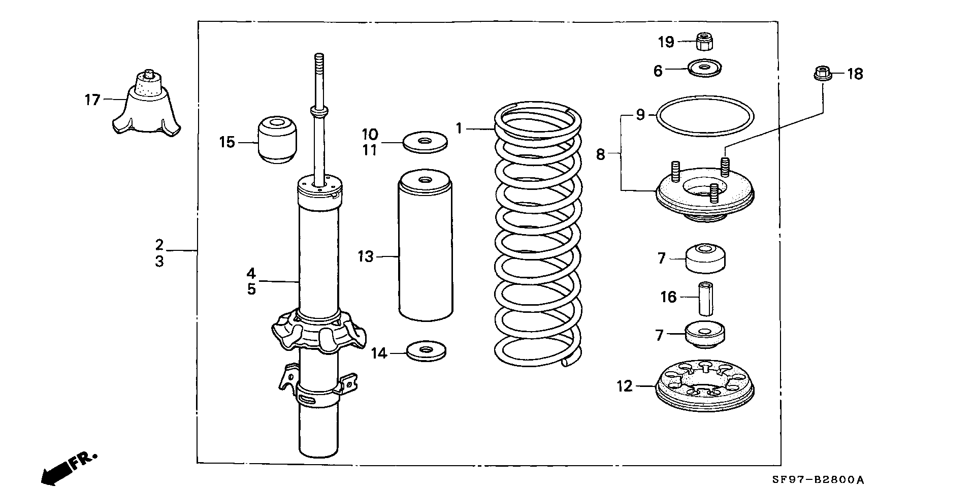 Honda 51606-SF1-926 - Ammortizzatore www.autoricambit.com