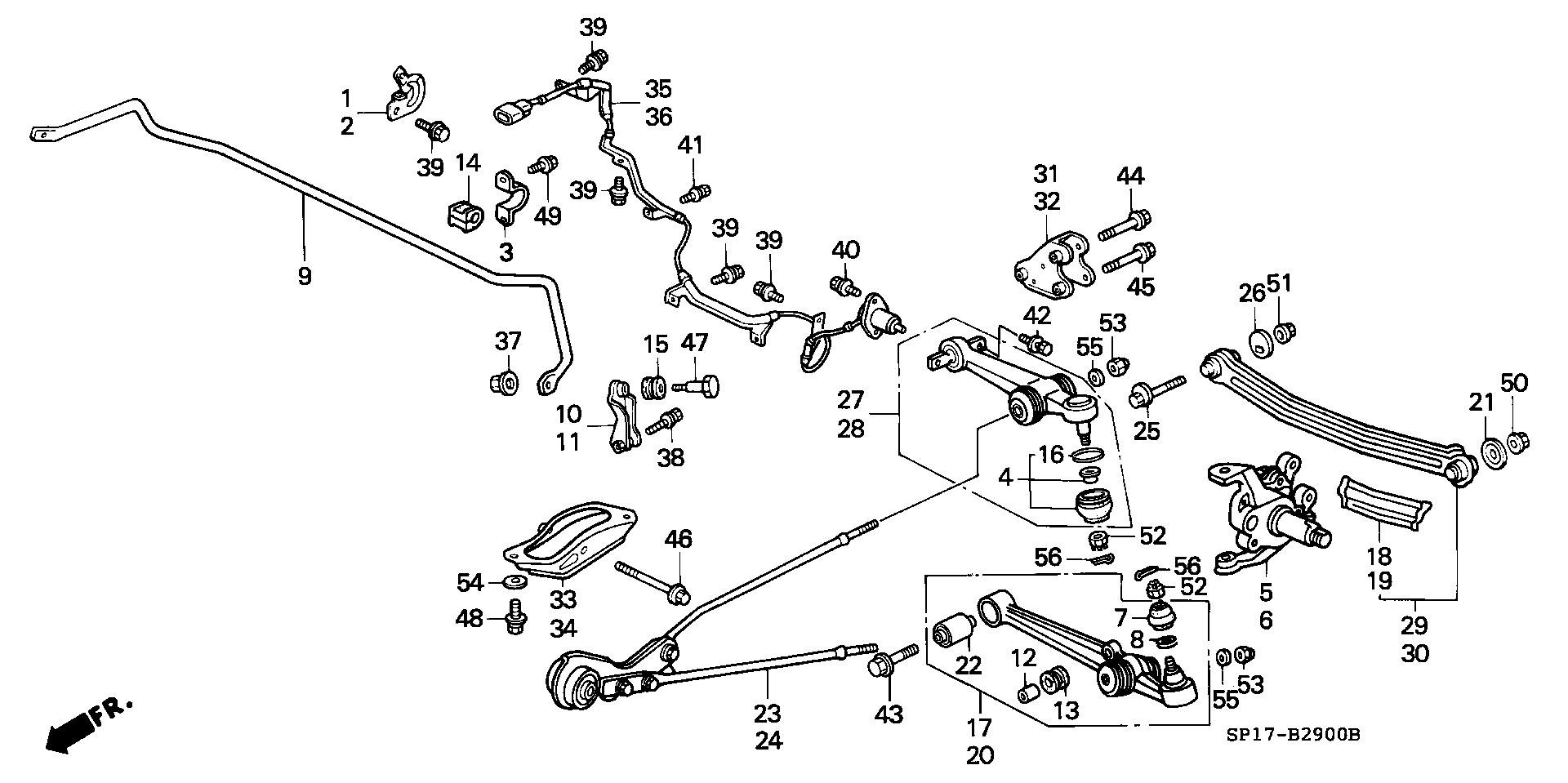 Honda 52390-SP0-013 - Sospensione a ruote indipendenti www.autoricambit.com