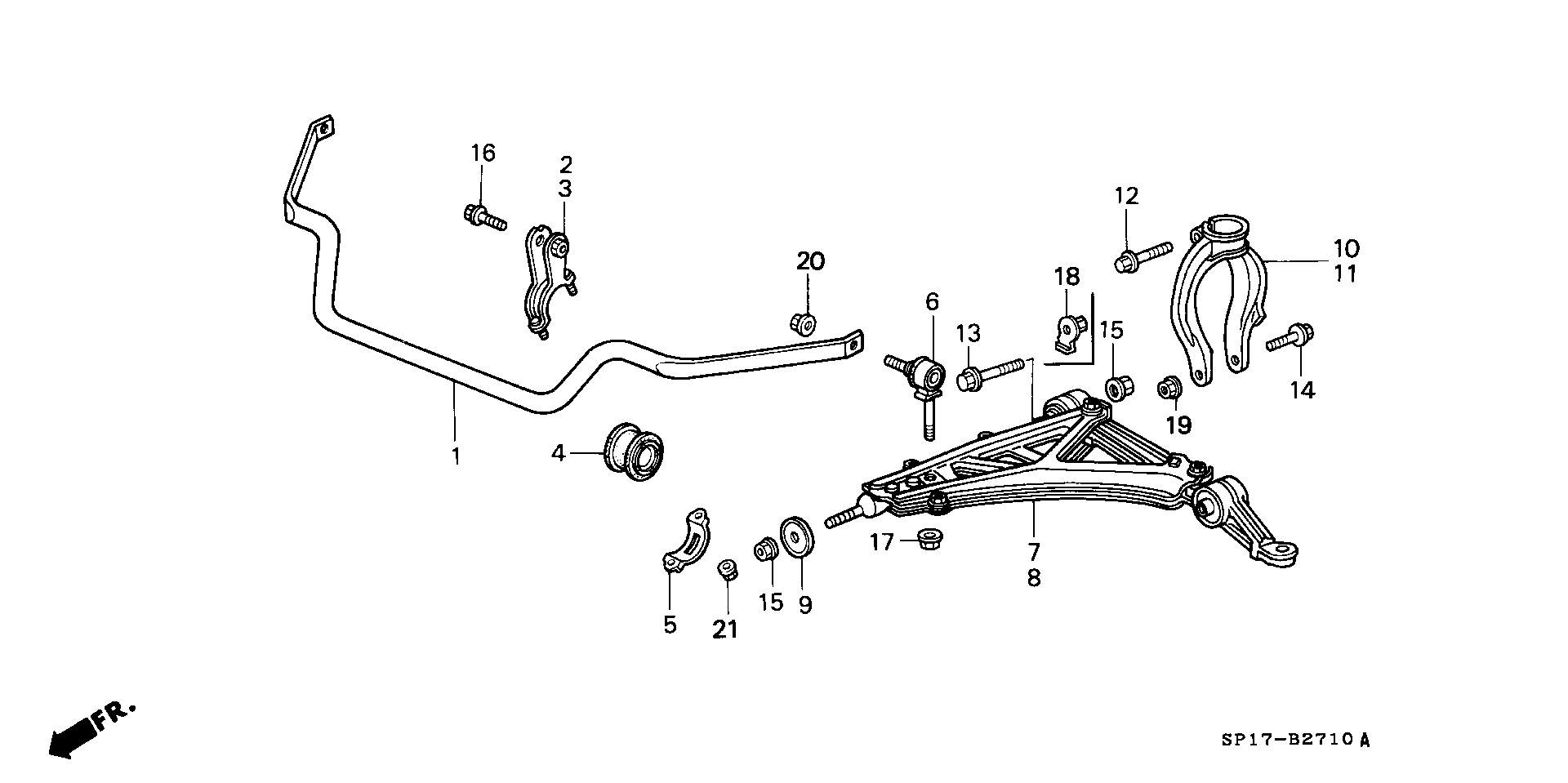 Honda 51320-SP0-003 - Asta/Puntone, Stabilizzatore www.autoricambit.com