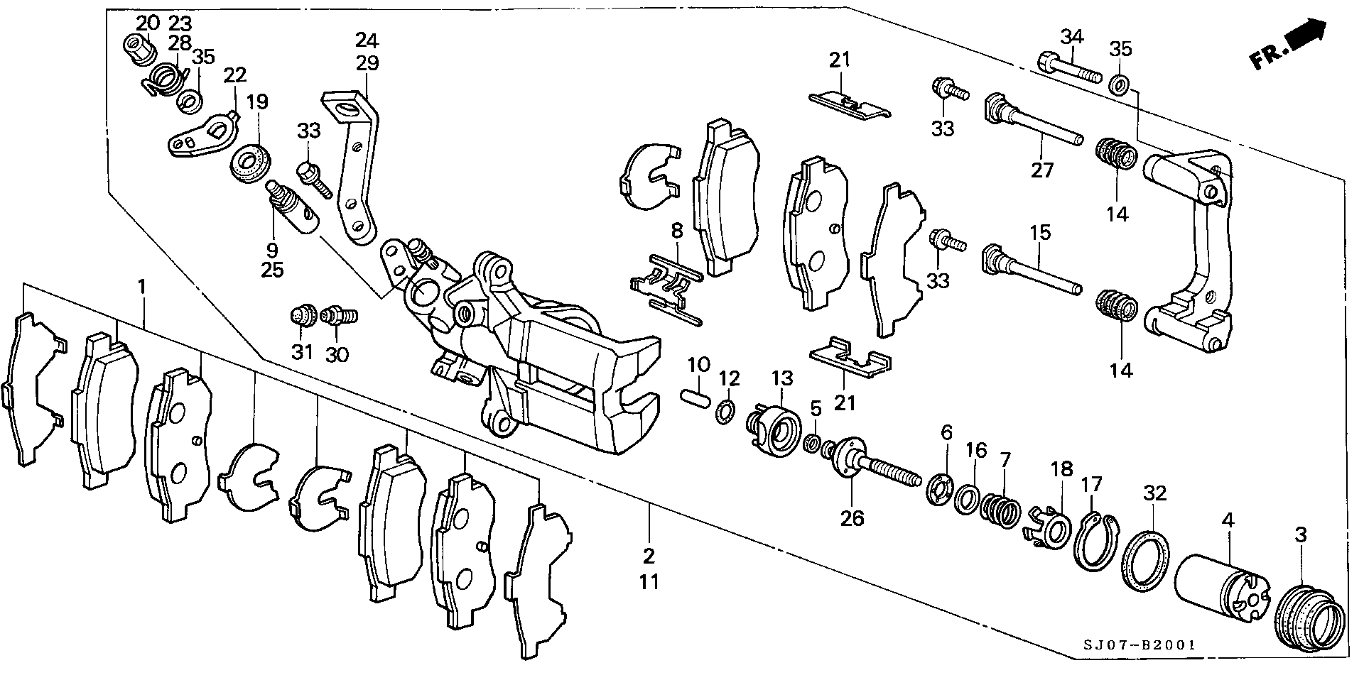 Honda 43022-SE0-S00 - Kit pastiglie freno, Freno a disco www.autoricambit.com