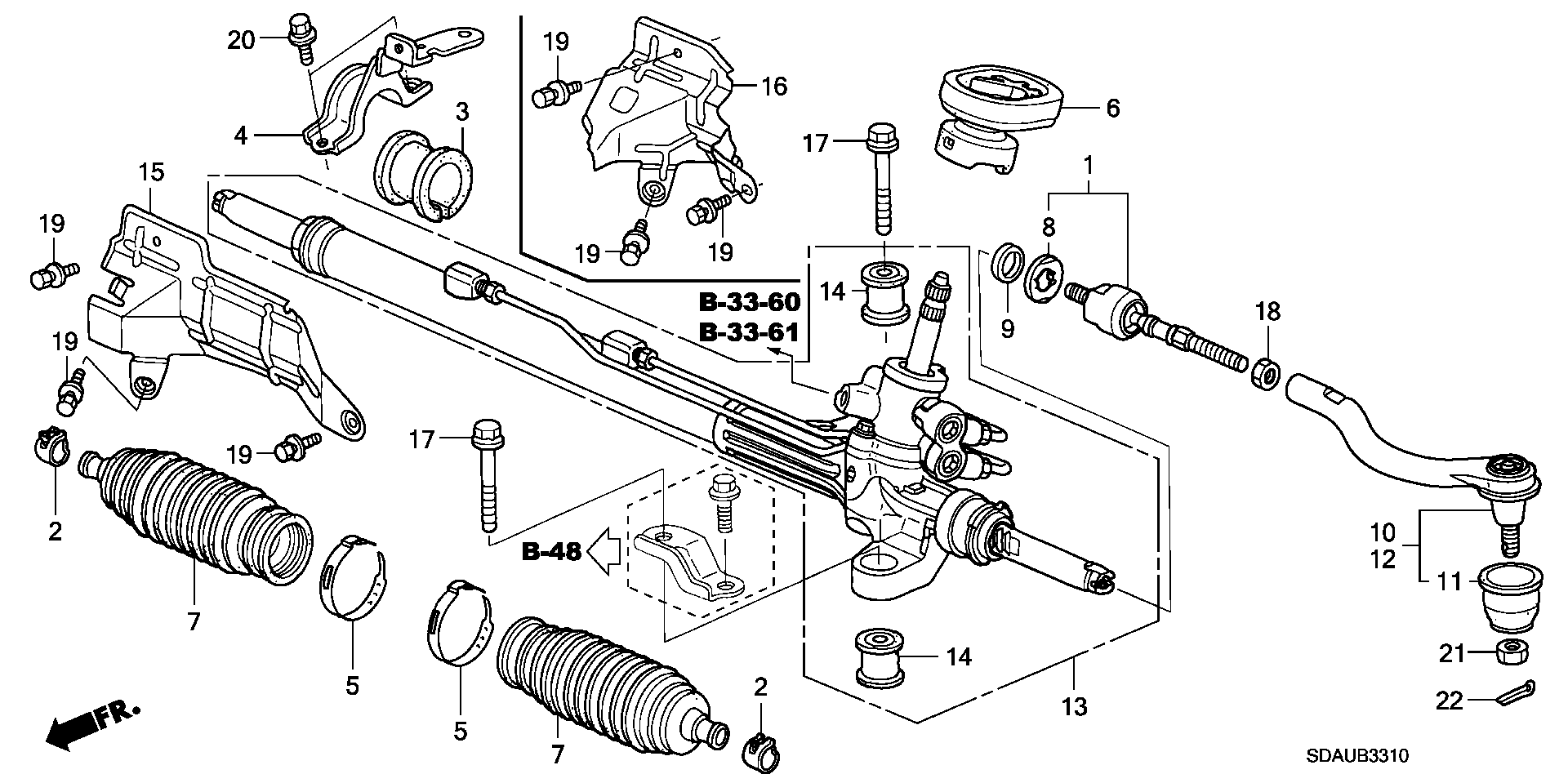 Honda 53010-SDA-A01 - Giunto assiale, Asta trasversale www.autoricambit.com