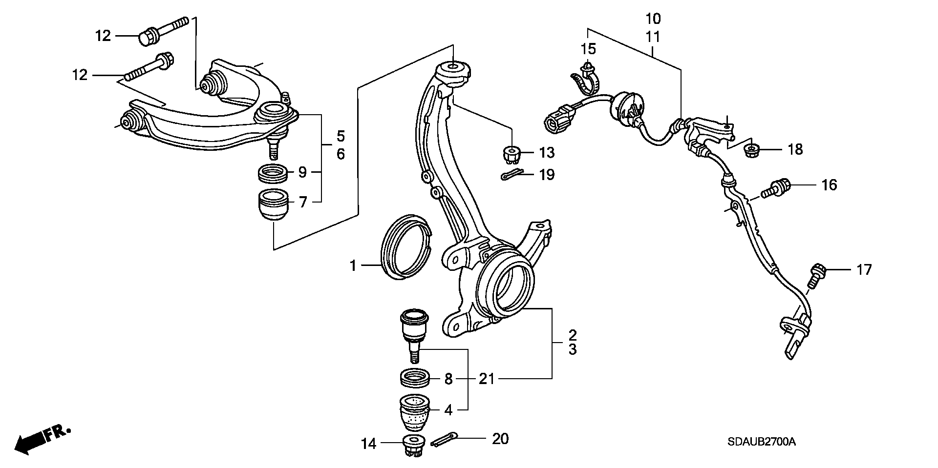 Honda 51215-SDA-A02 - Mozzo ruota www.autoricambit.com