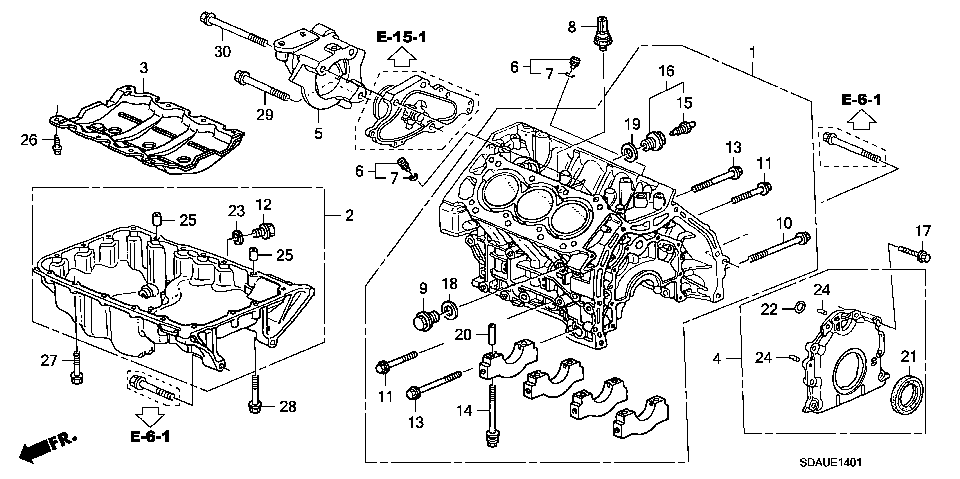 Honda 90009-PY3-000 - Vite di chiusura, vaschetta dell'olio www.autoricambit.com